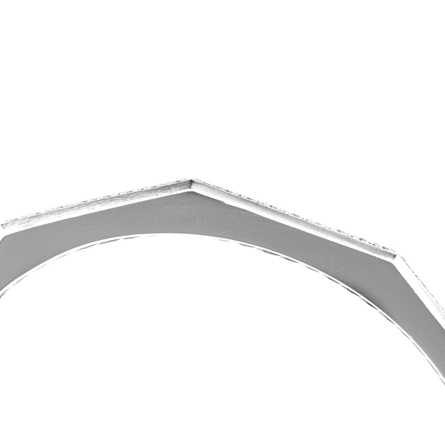 Sterling Silver Diamond Stax Faceted Bangle Bracelet