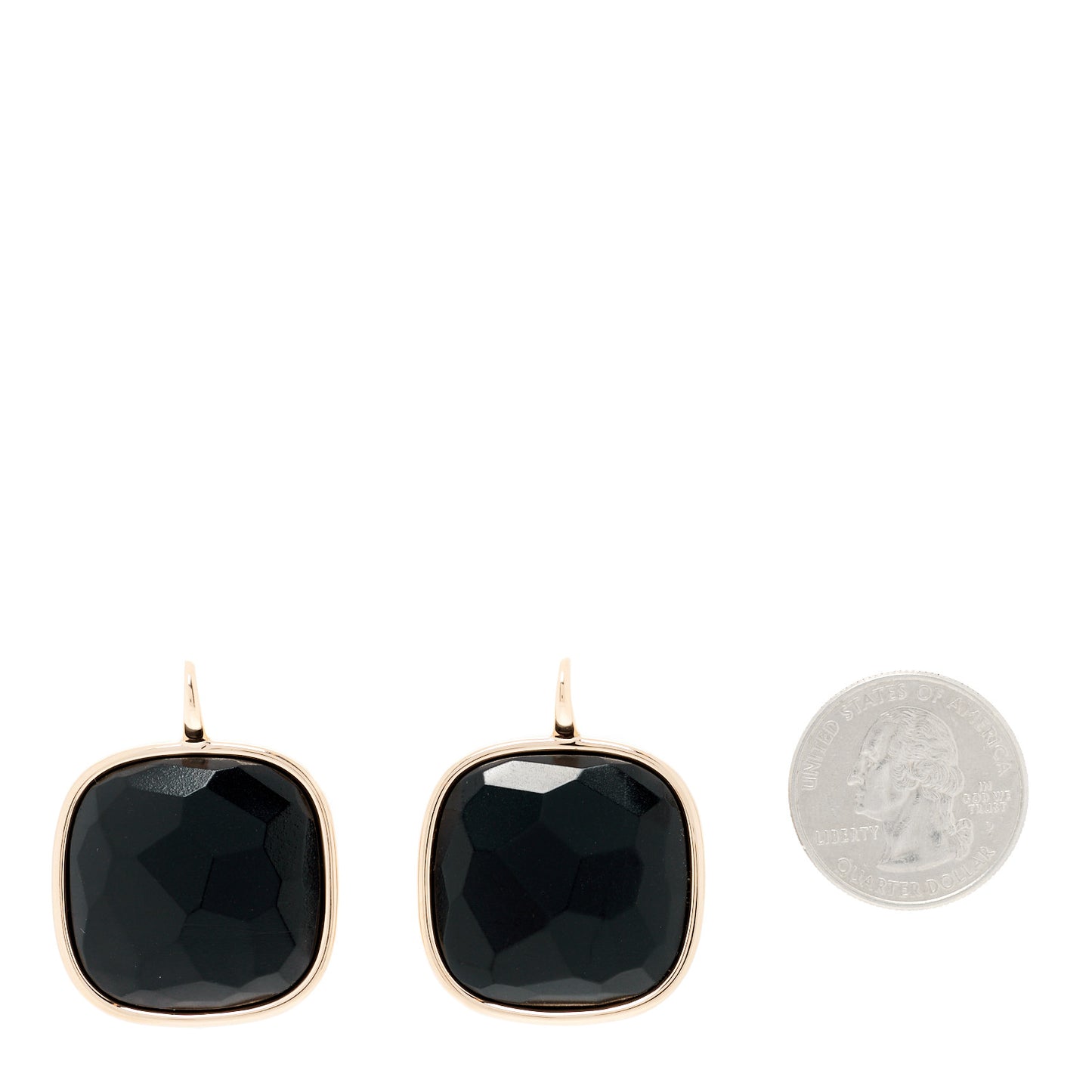 18K Rose Gold Black Jet Victoria Earrings