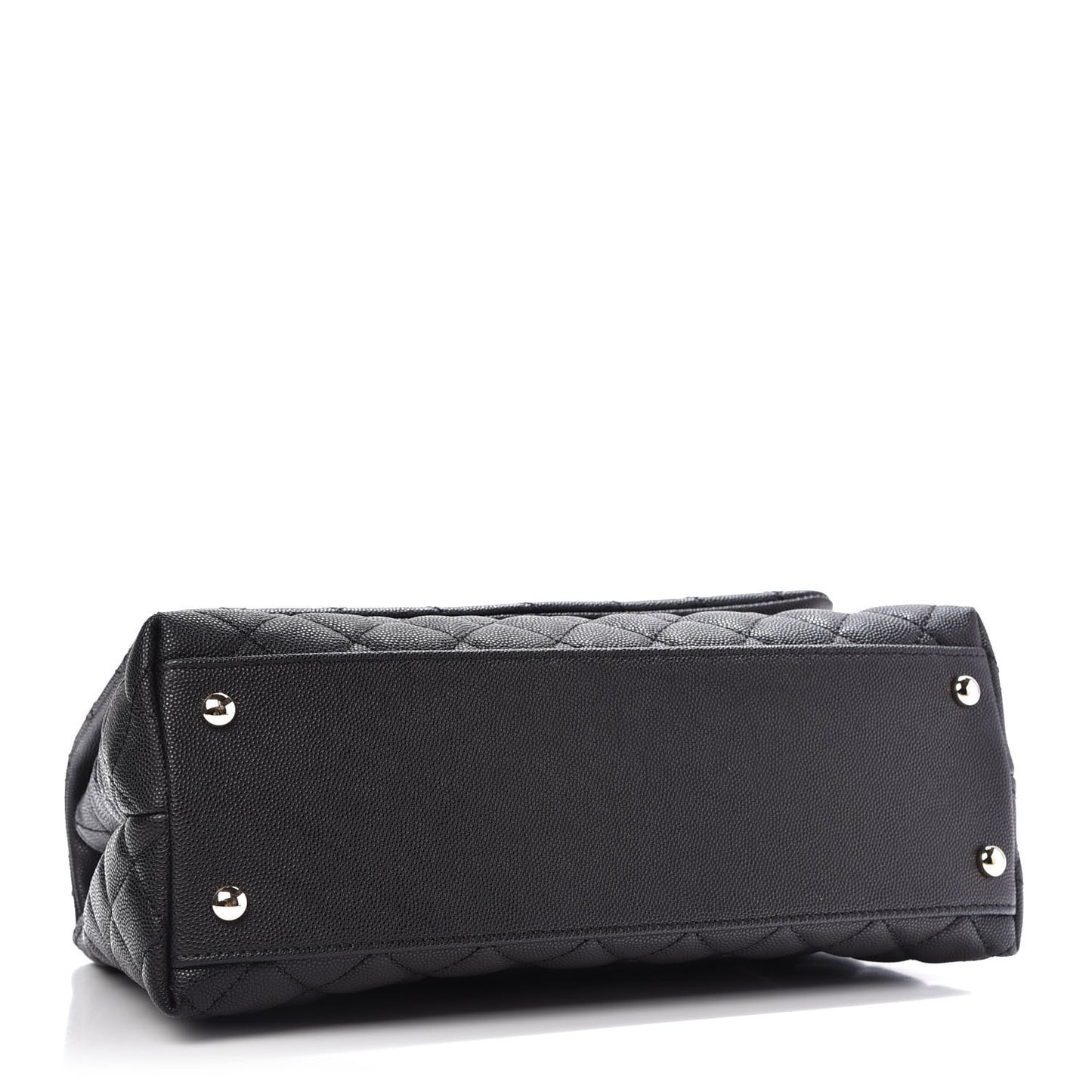 Caviar Quilted Small Coco Handle Flap Black
