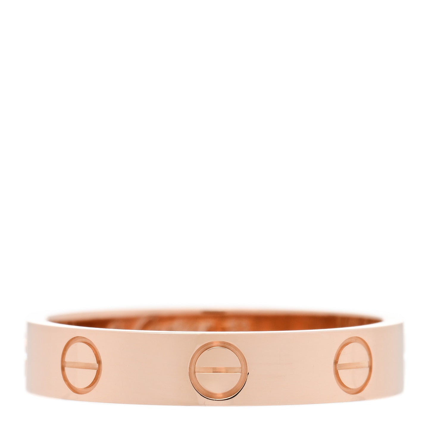 18K Pink Gold 3.5mm LOVE Wedding Band Ring 53 6.5