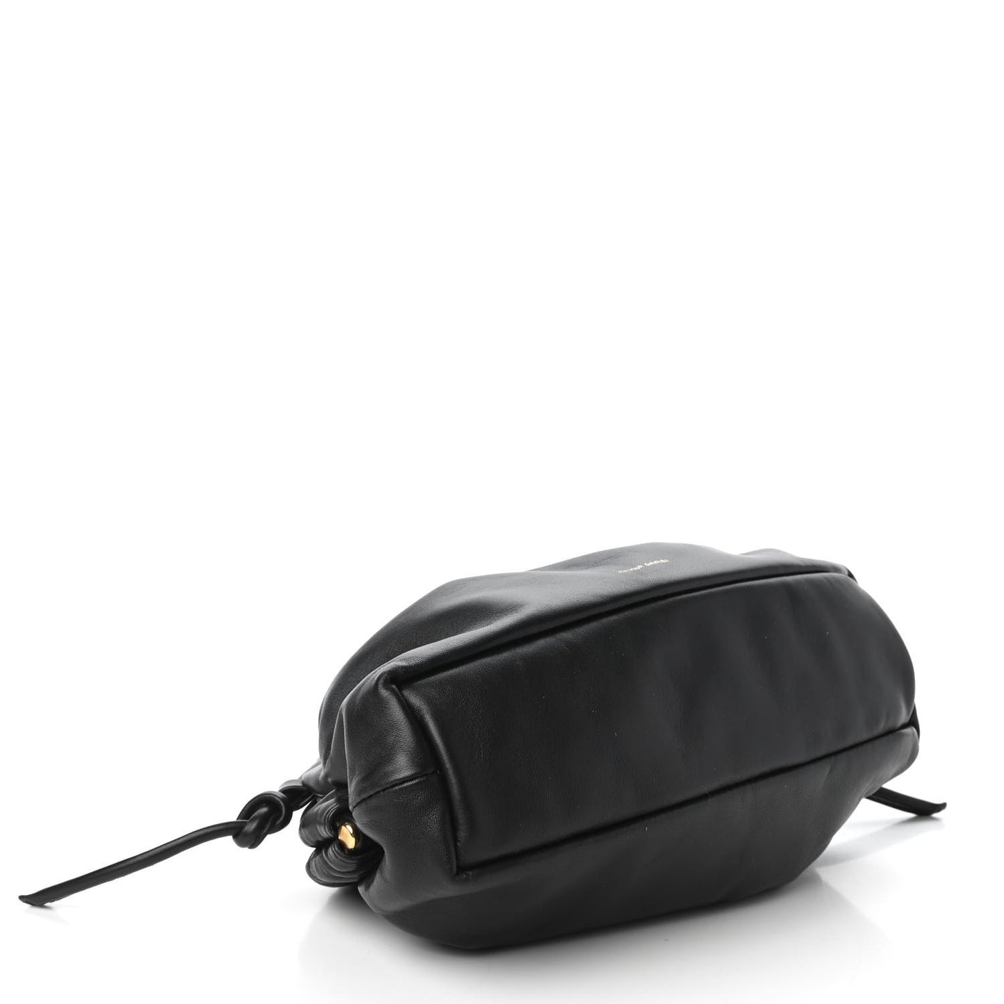 Lambskin Mini Cloud Clutch Black Flamma