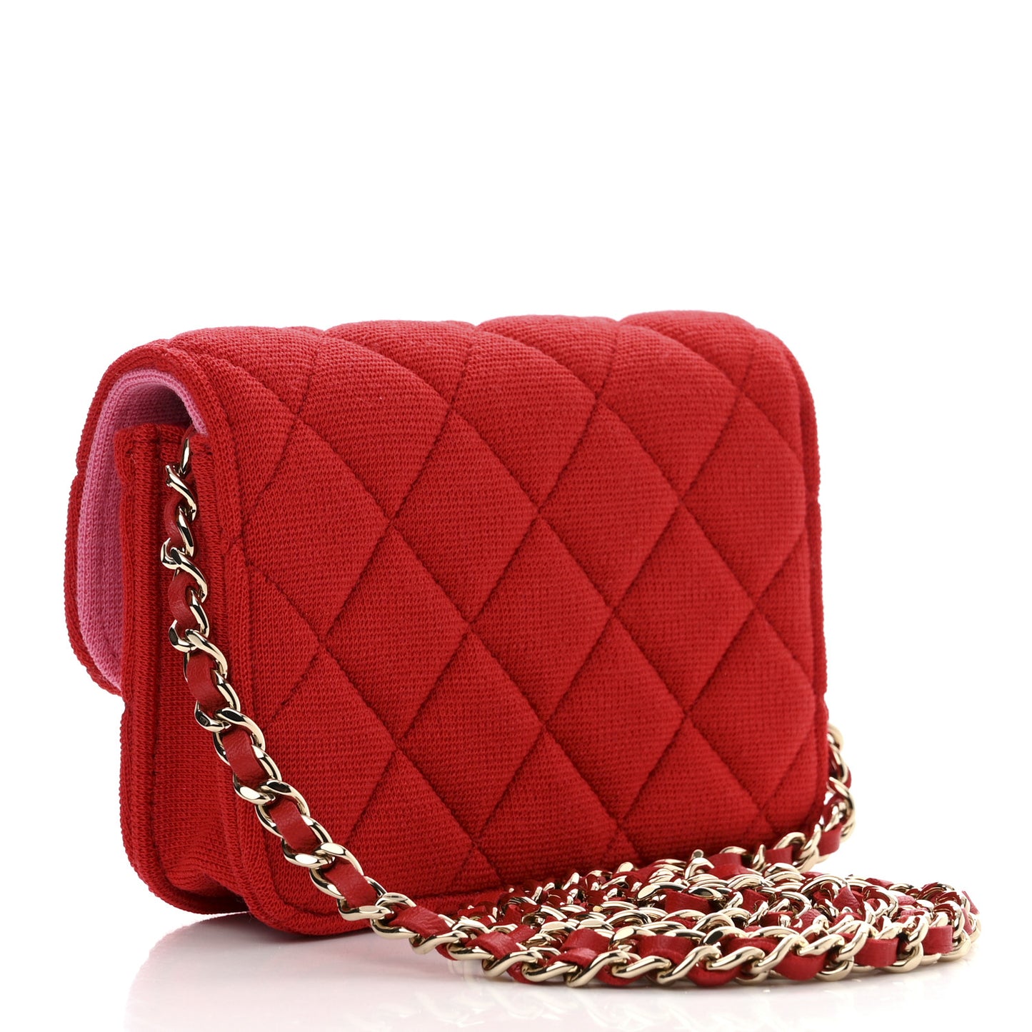 Jersey Quilted Micro Mini Flap Red