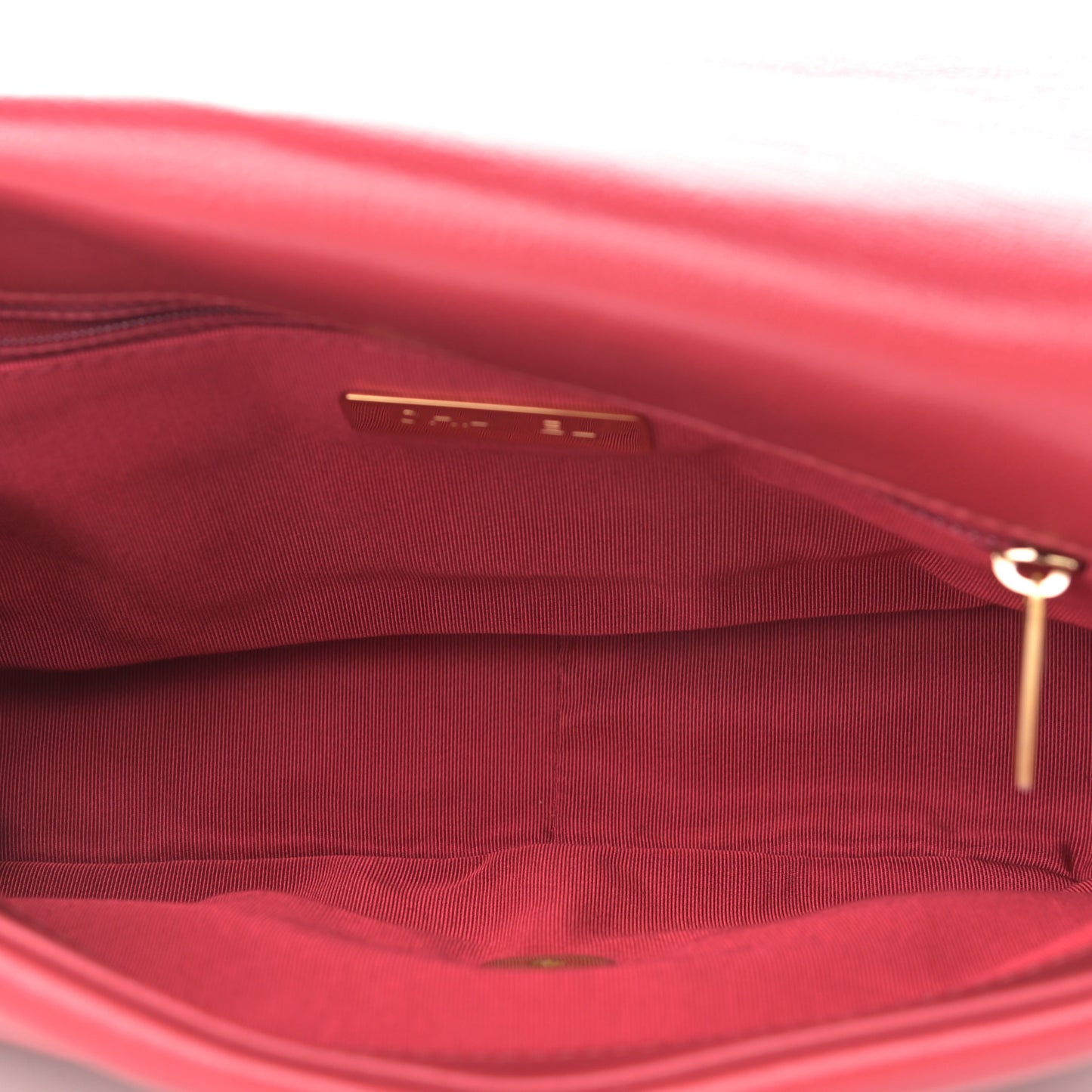 Goatskin Quilted Medium Chanel 19 Flap Red