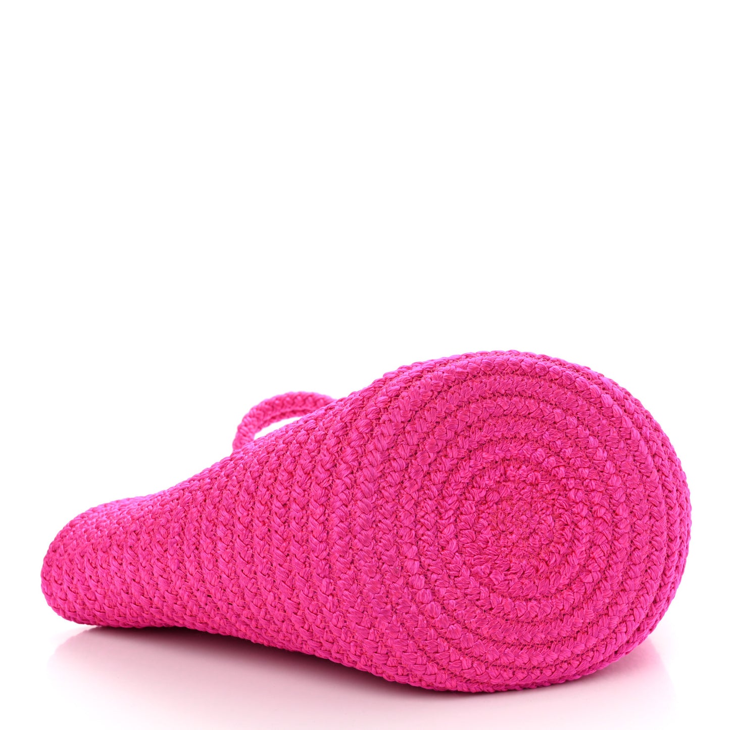 Nylon Lambskin Woven Small Ibiza Basket With Strap Lipstick Pink