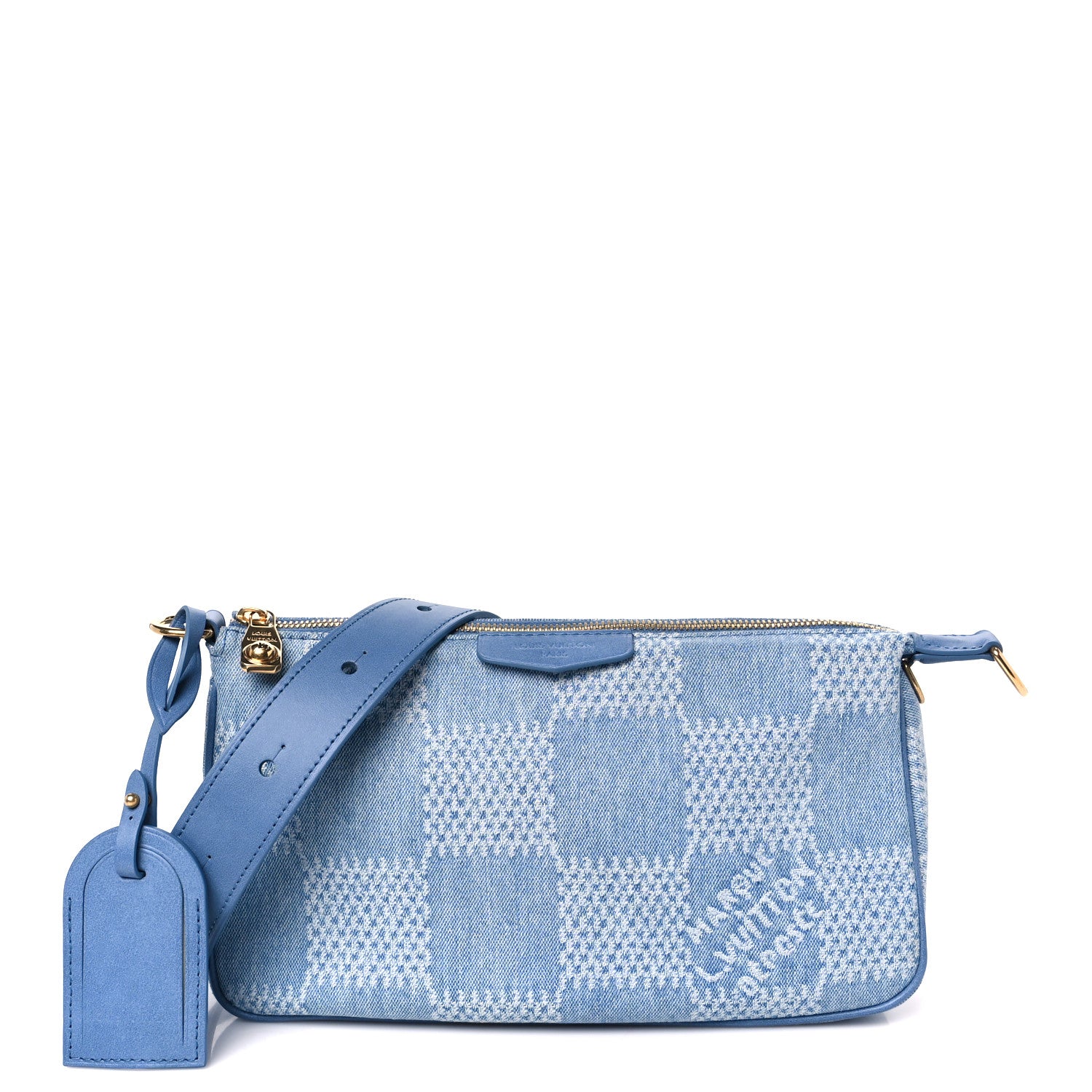 Louis Vuitton Damier Denim 3D Pochette Accessoire XL Blue 1767070