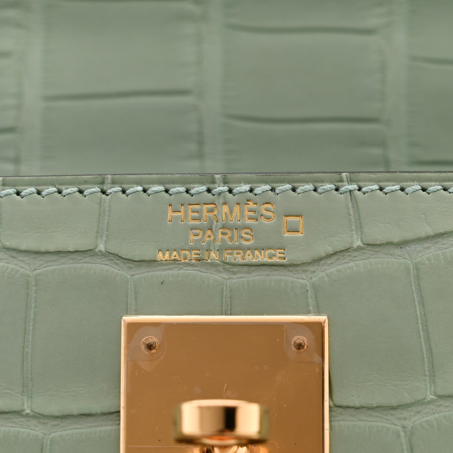 Matte Alligator Kelly Retourne 32 Vert D'eau