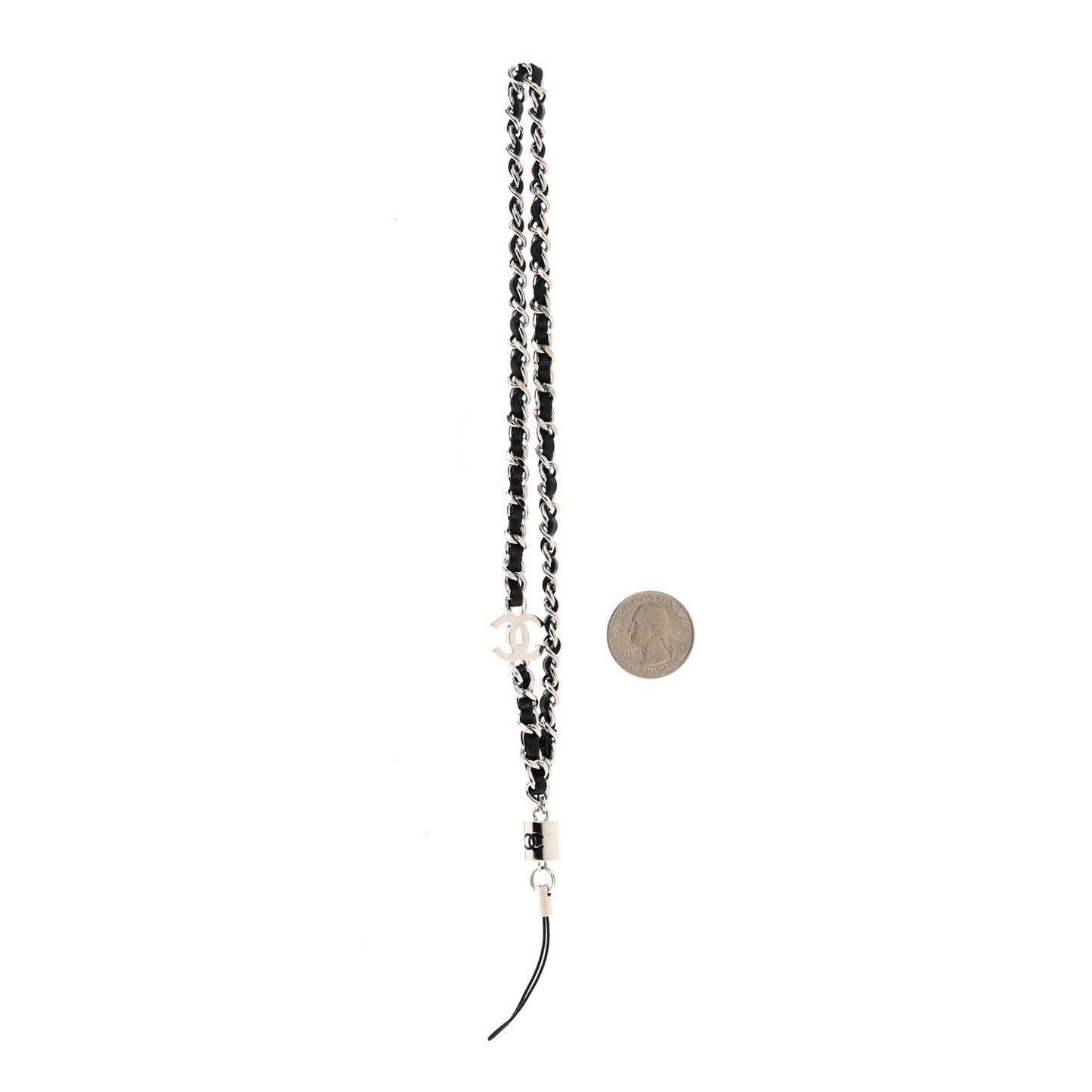 Metal Lambskin Phone Wristlet Black