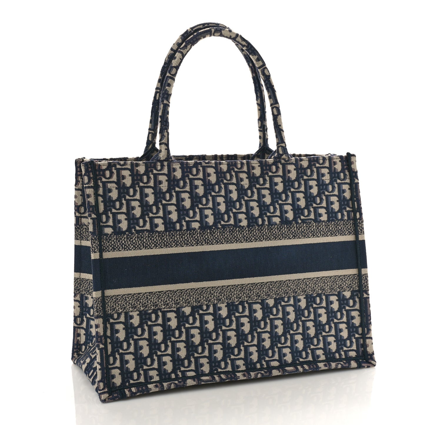 Oblique Medium Book Tote Blue Multicolor