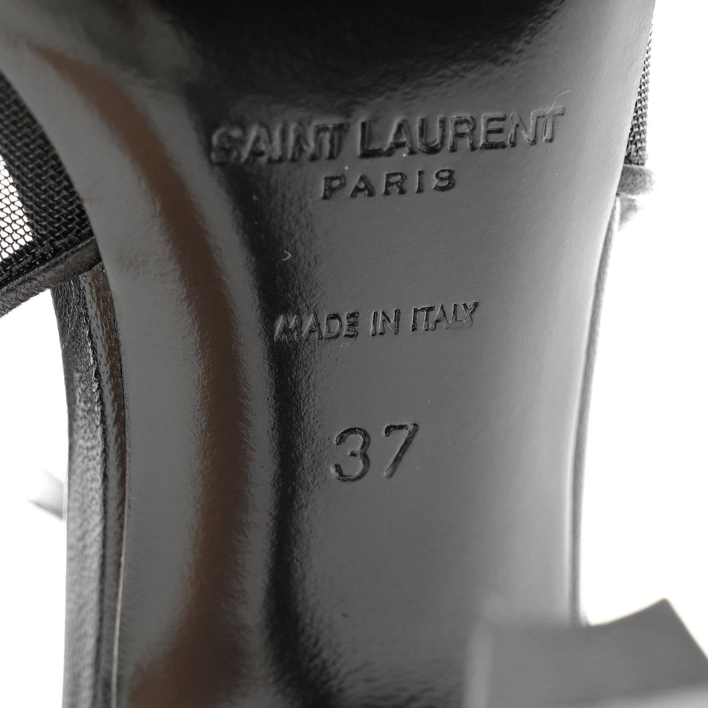 Tulle Mesh Lambskin Oxails 110 Ankle Tie Pumps 37 Black