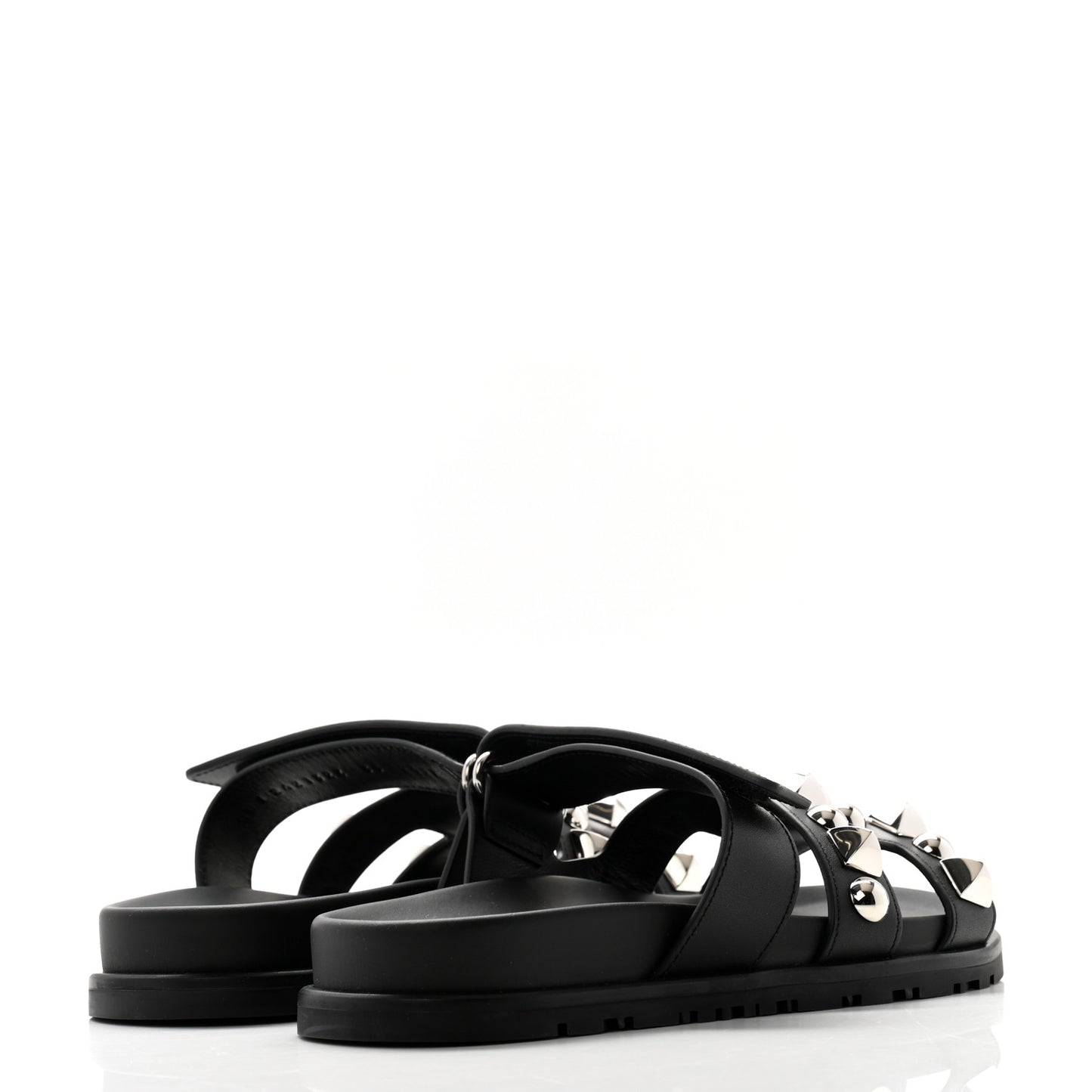 Calfskin Medor Studded Womens Chypre Sandals 35 Black