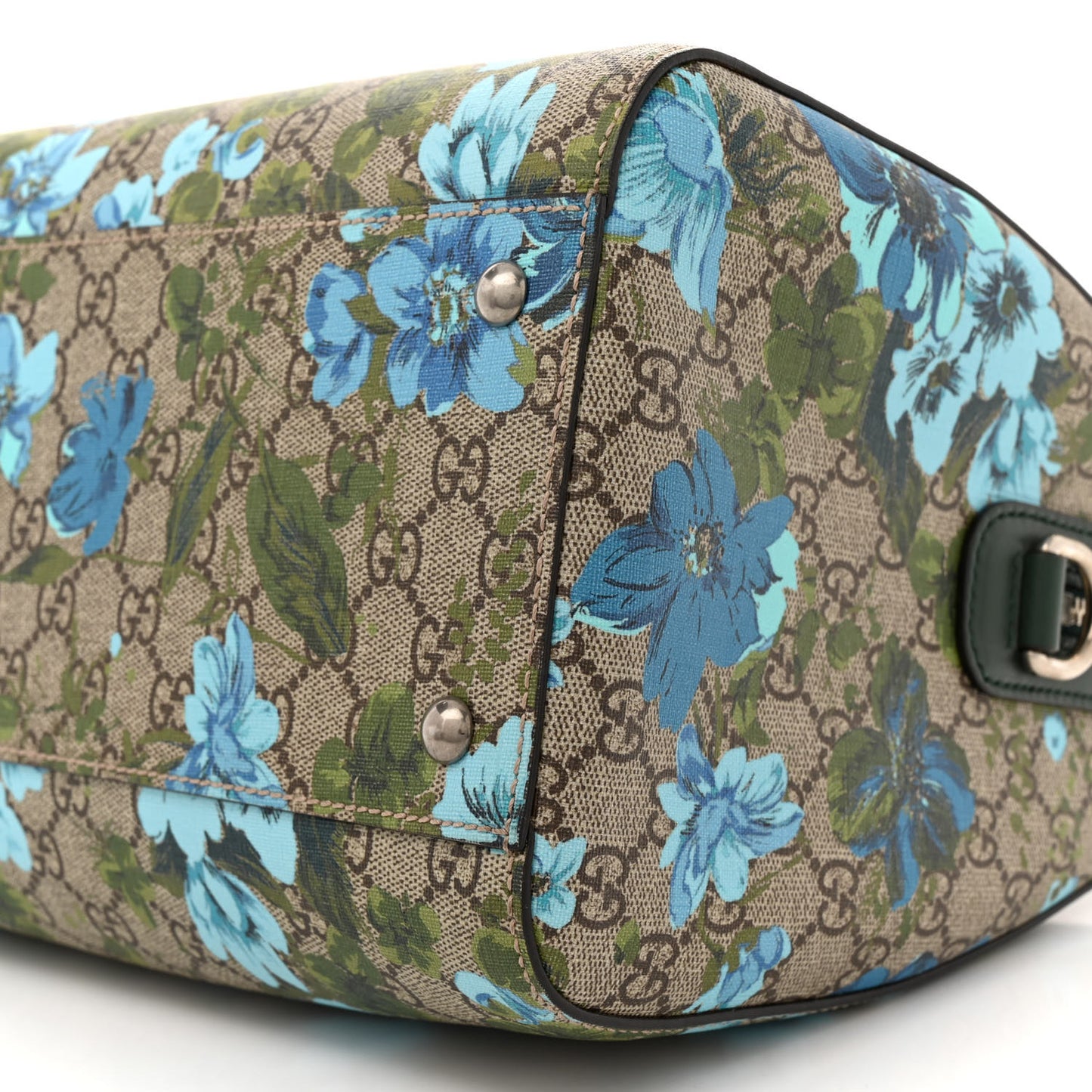 GG Supreme Monogram Bloom Butterfly Embroidered Medium Boston Green