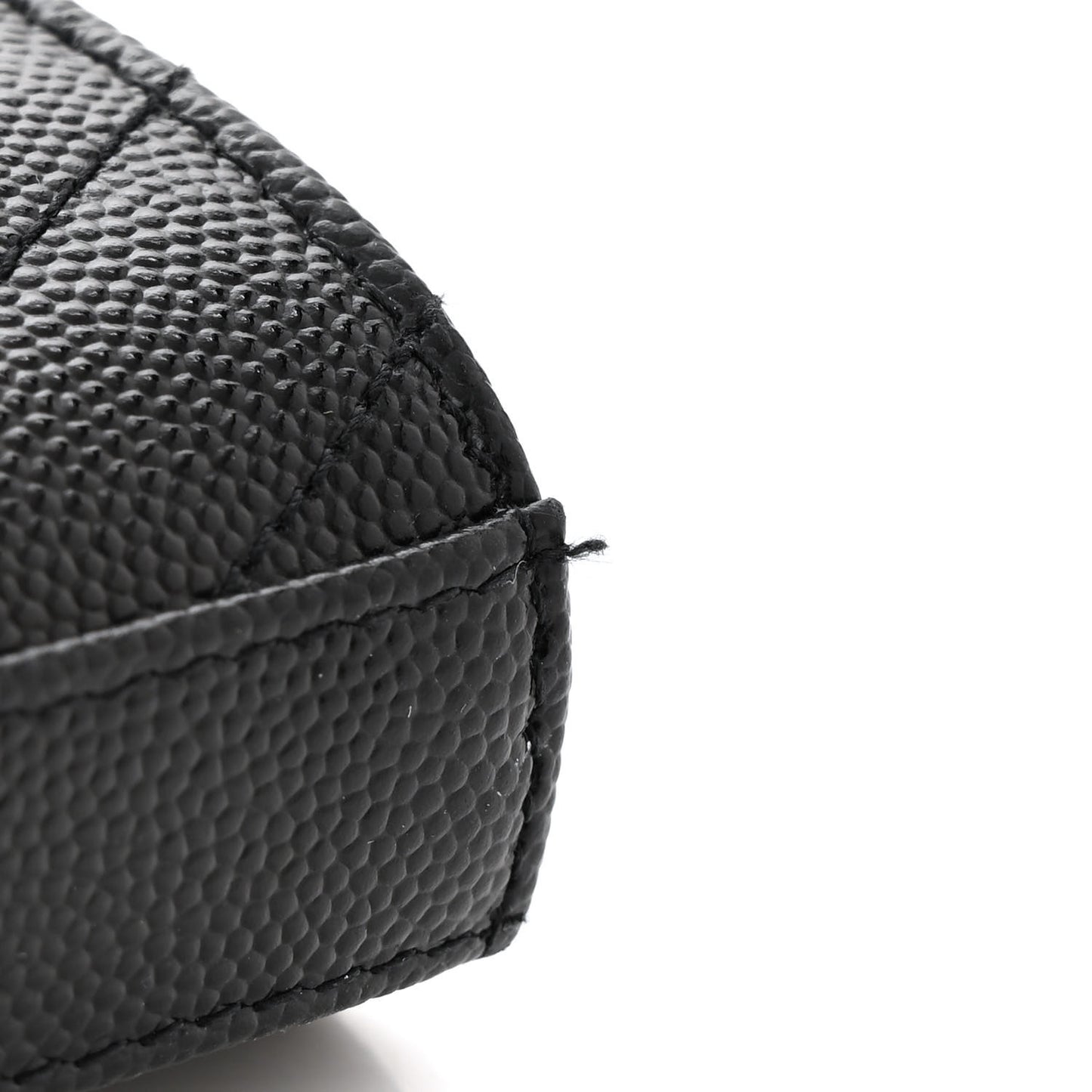 Grain De Poudre Matelasse Chevron Monogram Chain Wallet Black