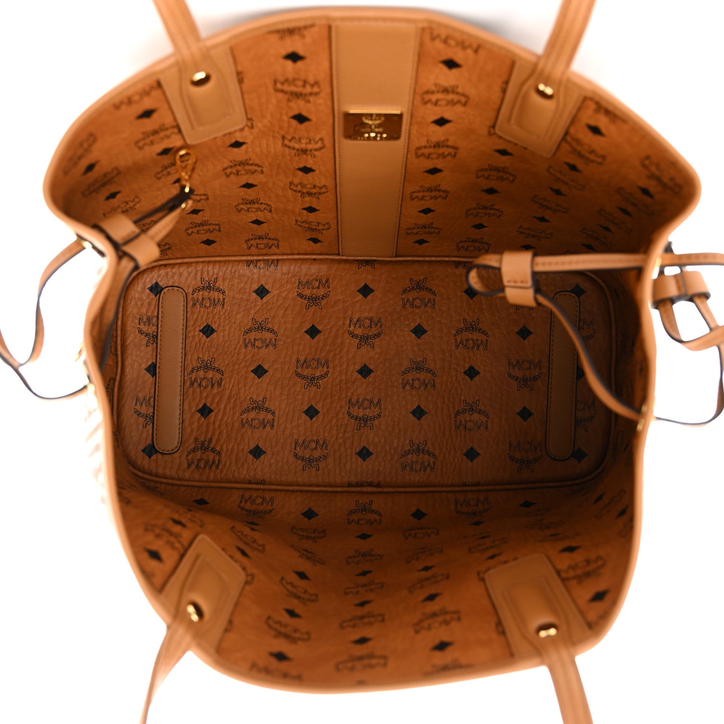 Visetos Medium Liz Reversible Shopper Tote Cognac