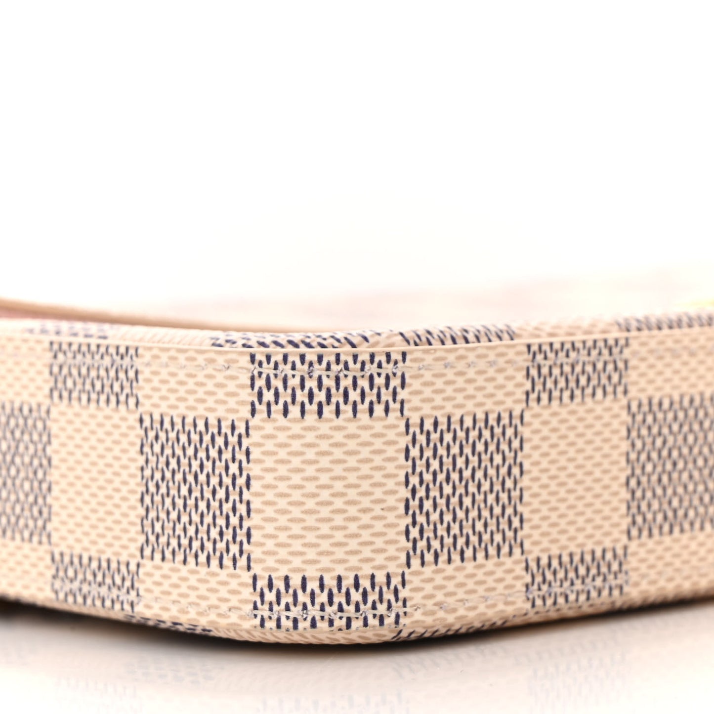 Damier Azur Pochette Felicie Chain Wallet Rose Ballerine