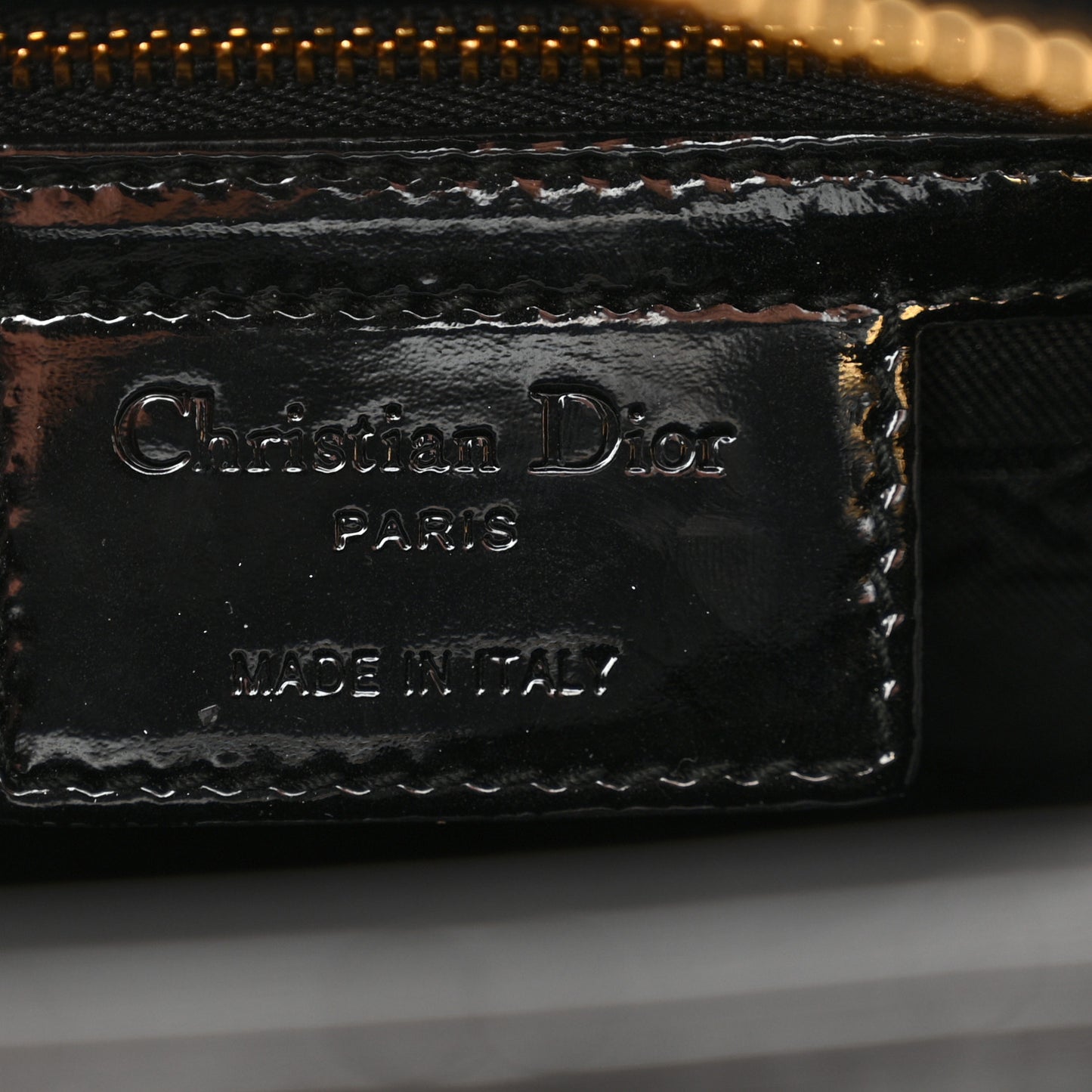 Patent Cannage Medium Lady Dior Black