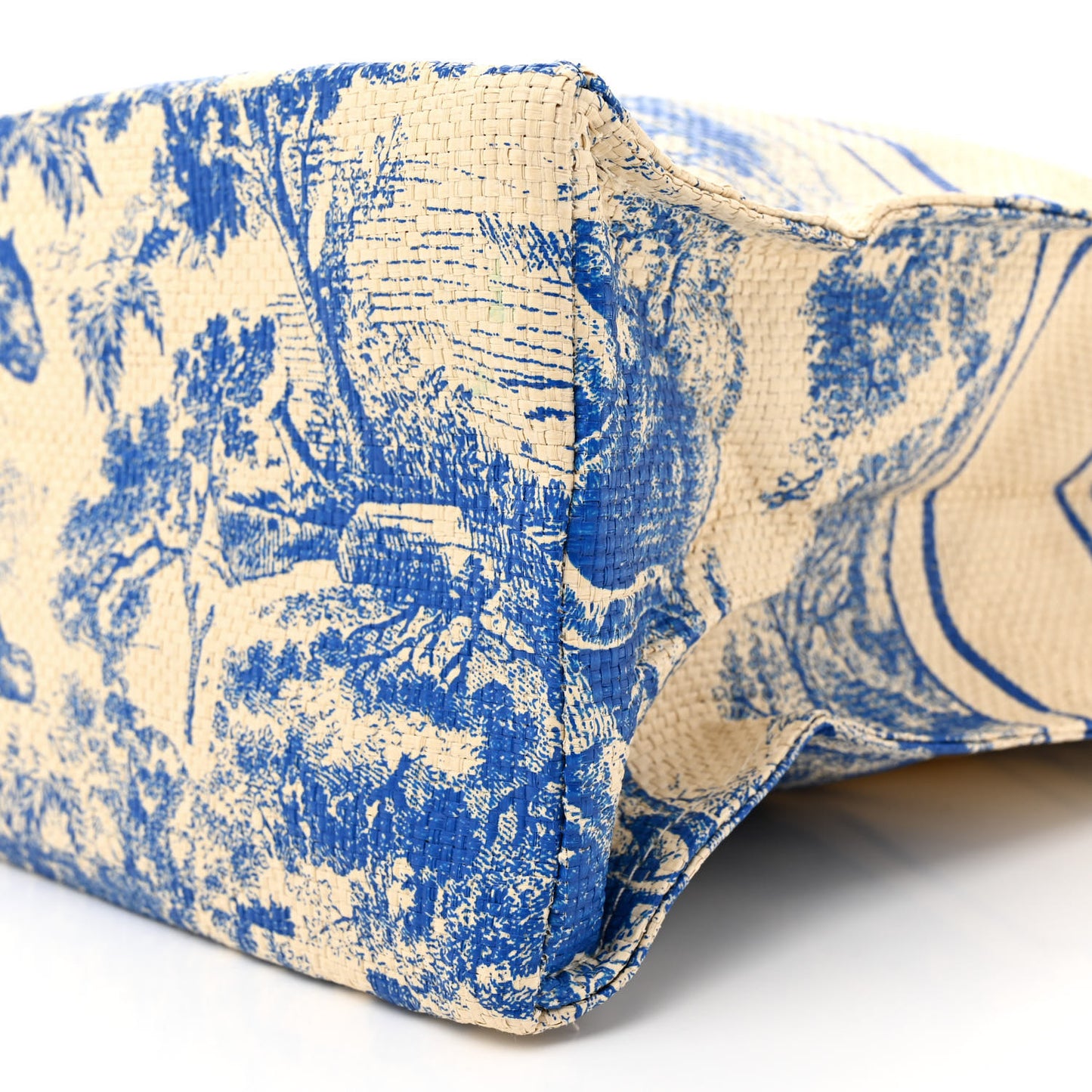 Straw Dioriviera Tote Blue