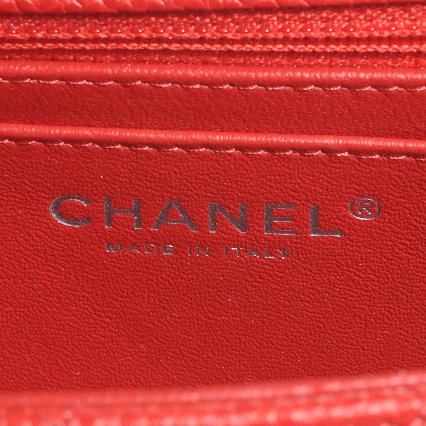 Caviar Quilted Mini Flap Red