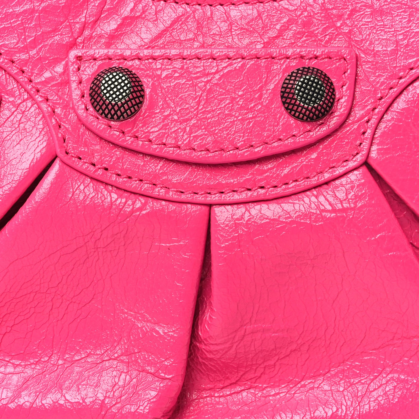Agneau Arena Le Cagole Shoulder Bag XS Fluo Pink