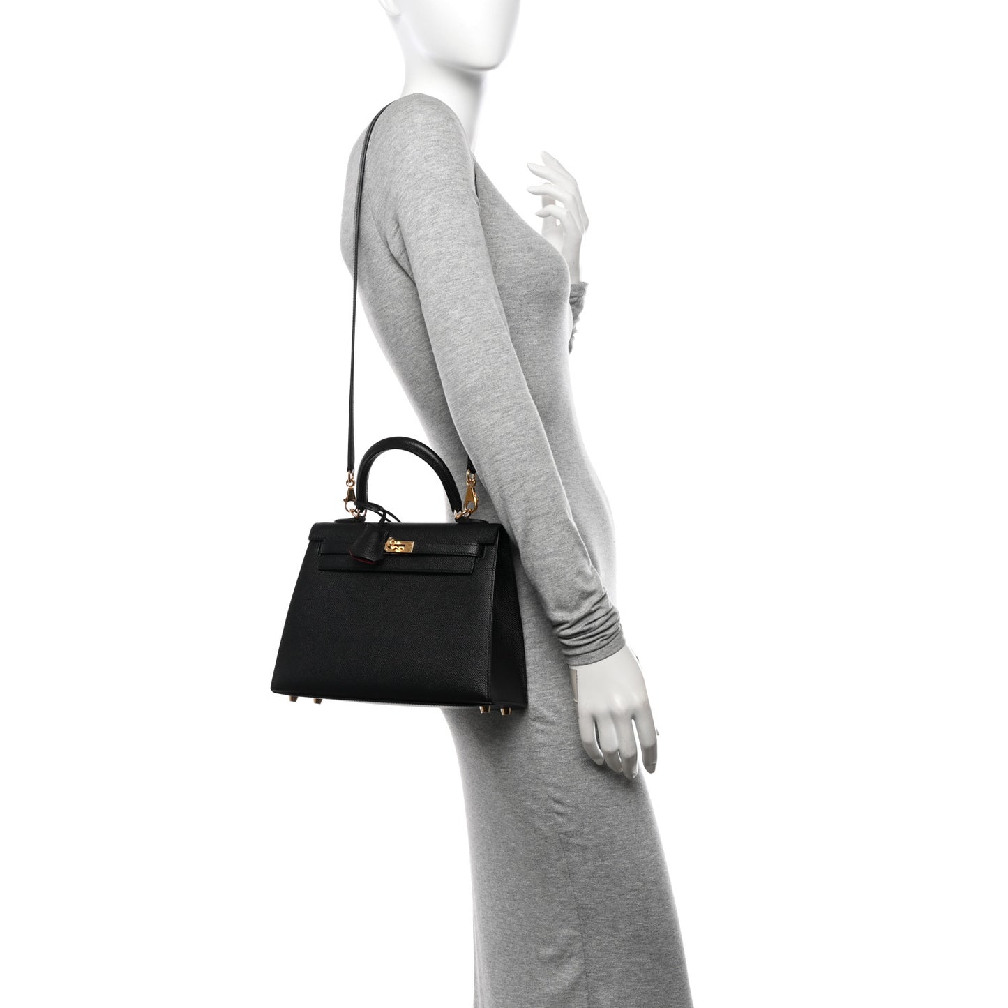 Epsom Horseshoe Kelly Sellier 25 Black Rouge Grenat