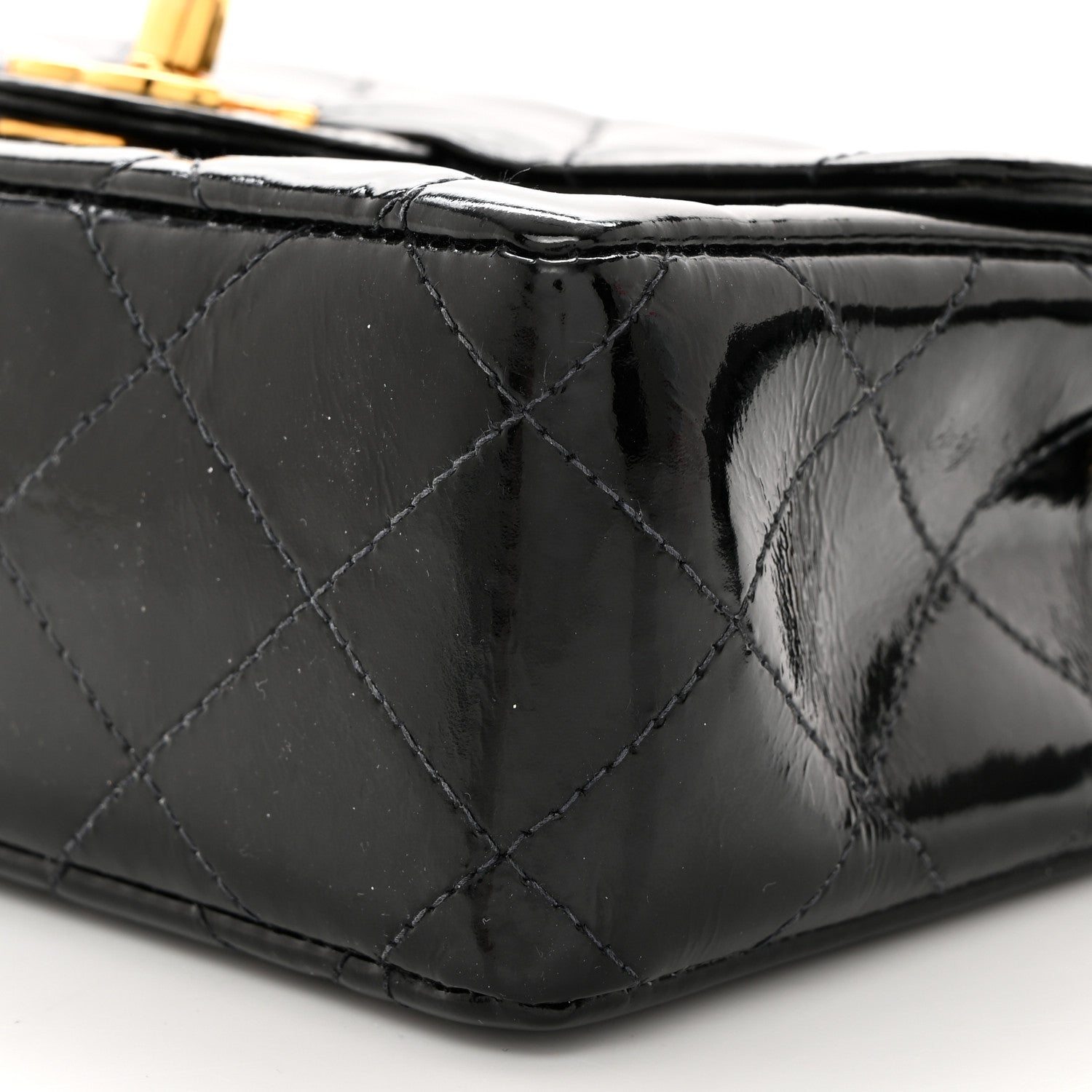 Chanel Patent Calfskin Quilted Mini Square Flap Black 10 of 10