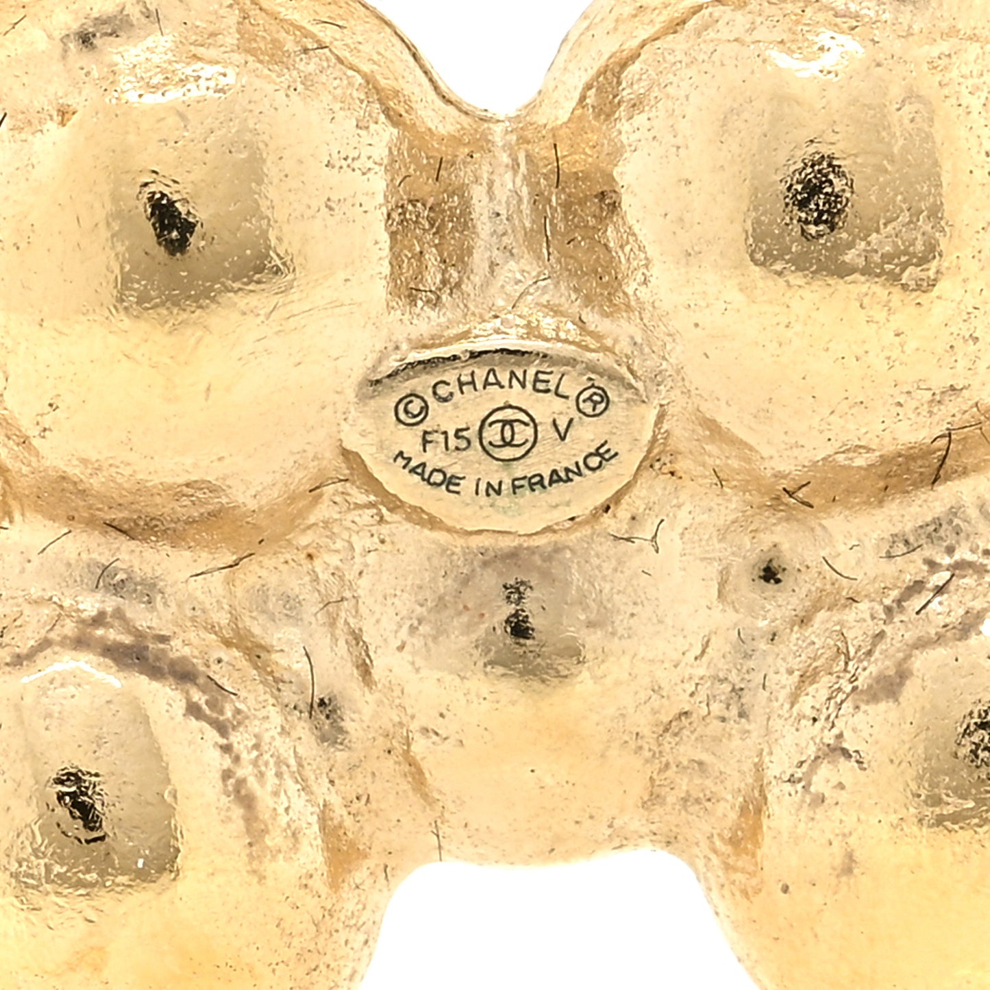 Pearl CC Brooch Gold Pearly White