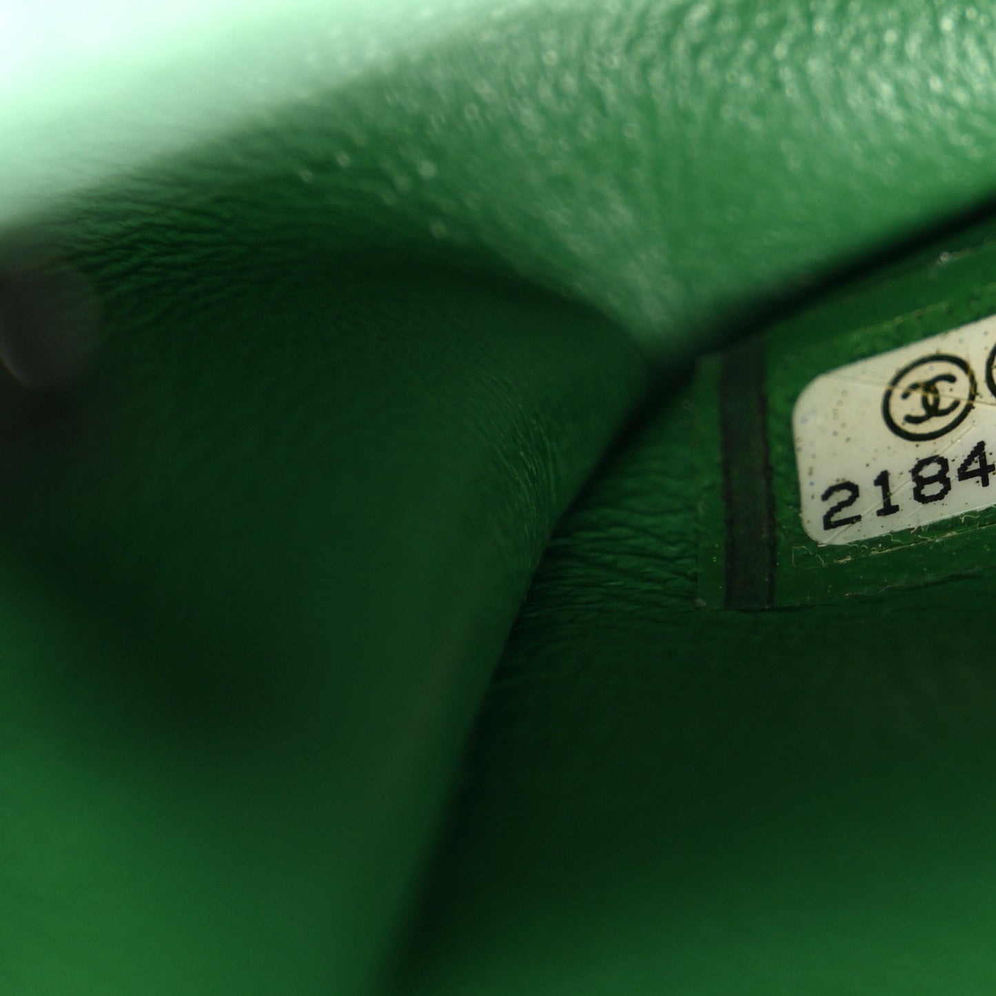 Caviar Quilted Mini Rectangular Flap Green