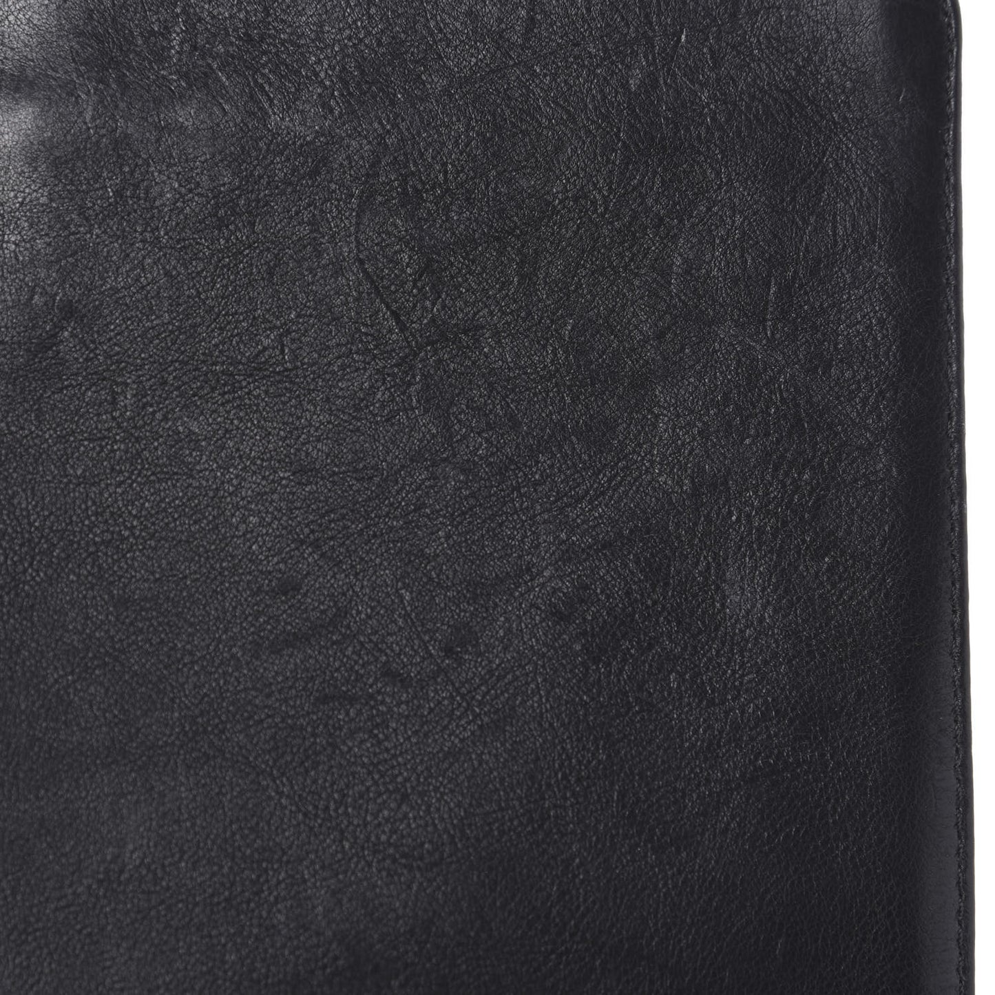 Lambskin Quilted Large Boy Flap Black