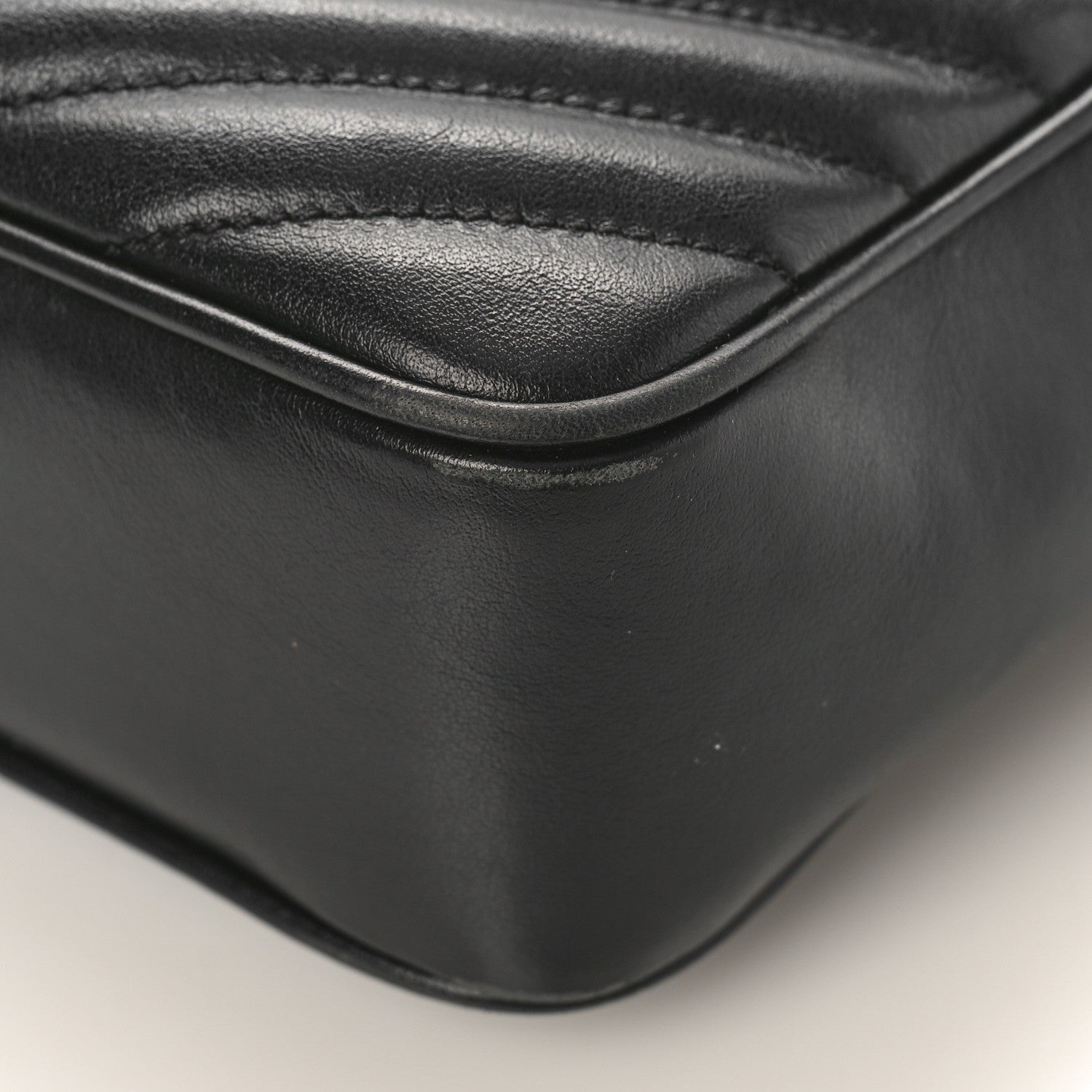 Saint Laurent Calfskin Matelasse Monogram Monochrome Lou Camera Bag Black 8 of 11