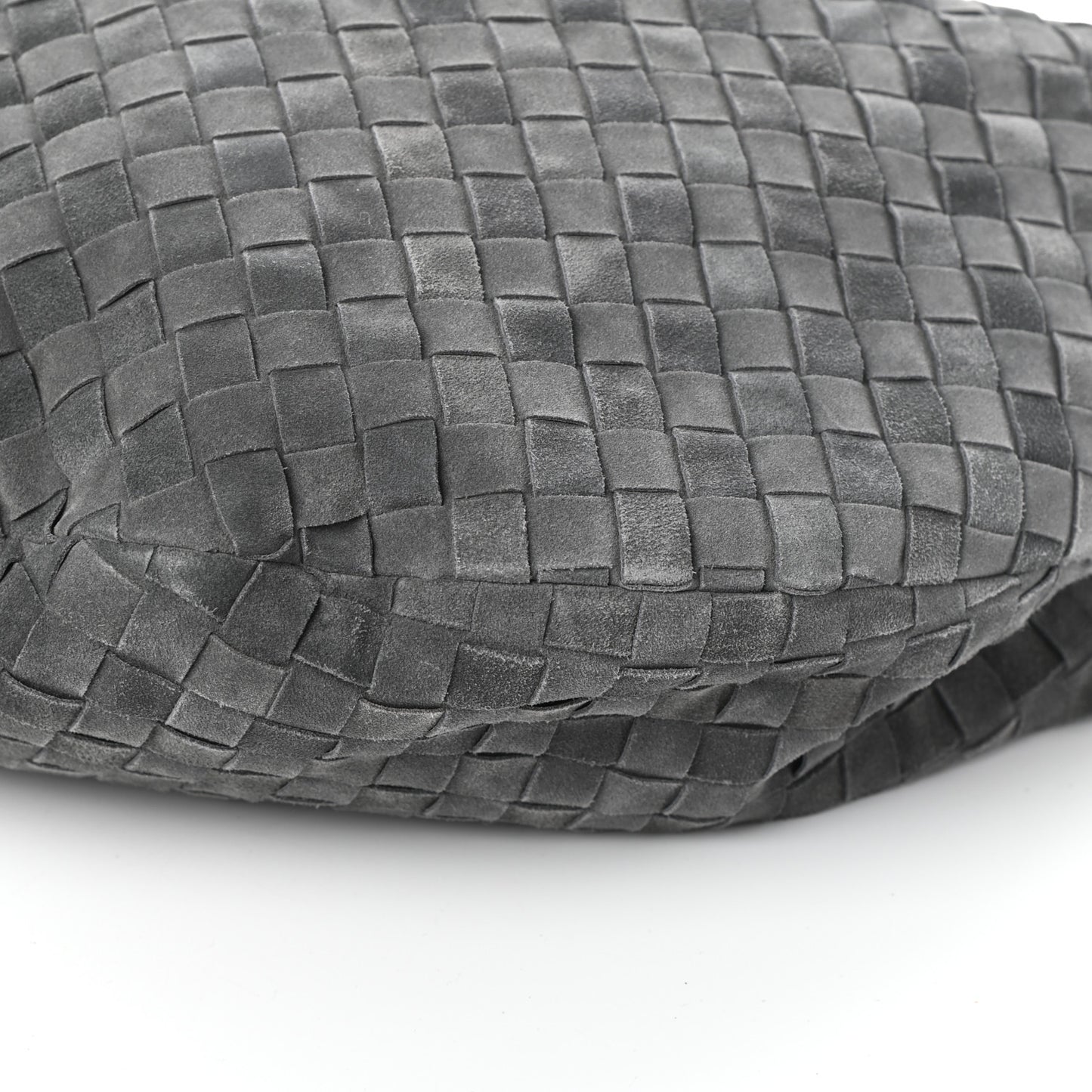 Suede Intrecciato Large Jodie Medium Grey