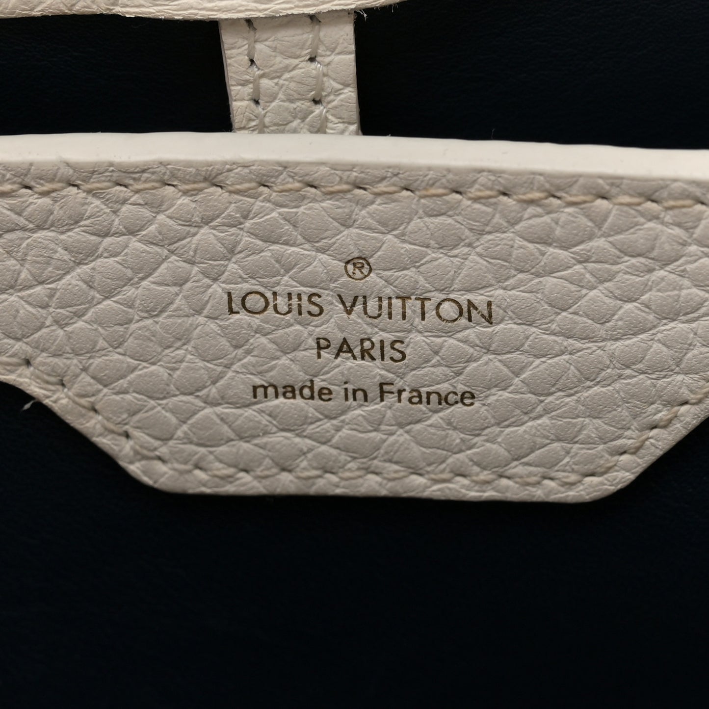 Taurillon Capucines PM Blue Marine