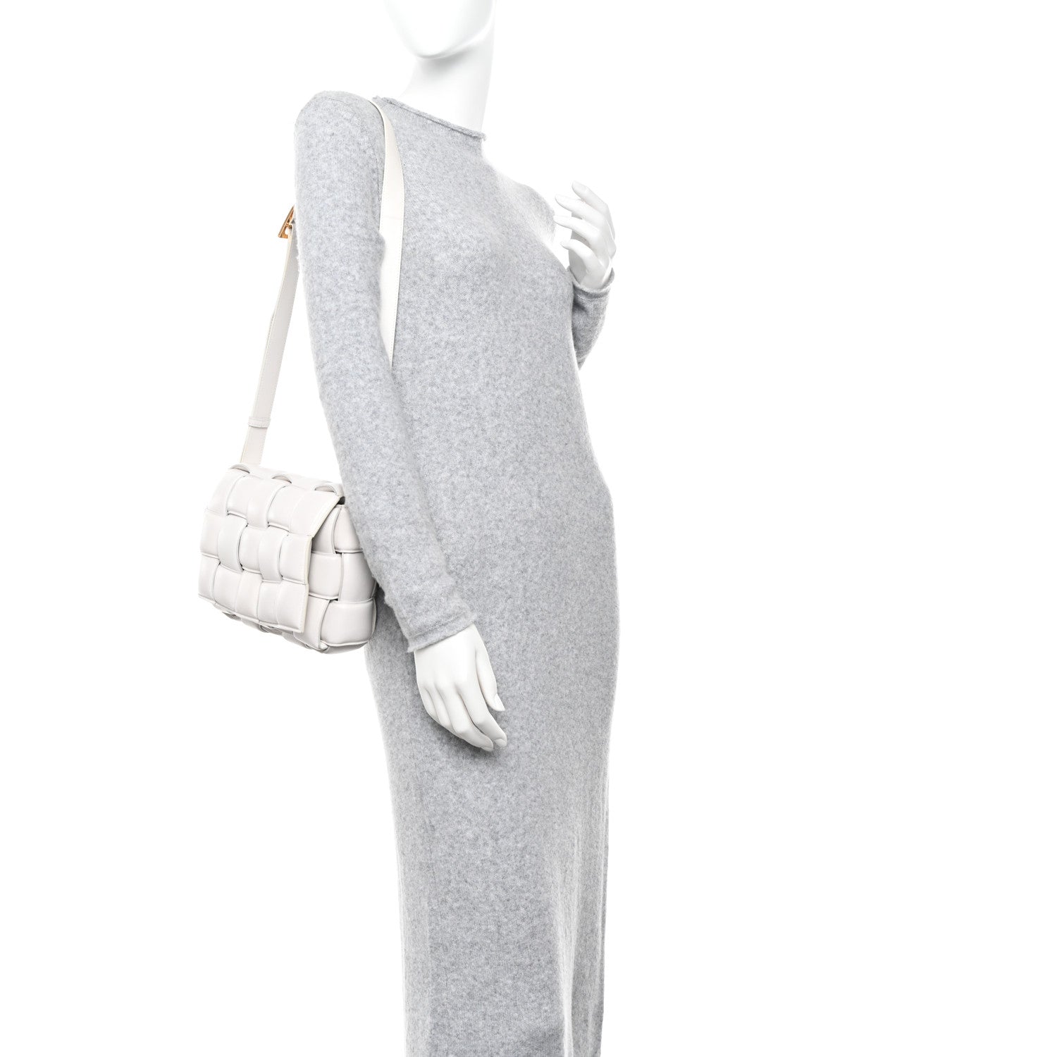Bottega Veneta Nappa Maxi Intreccio Padded Cassette Crossbody Bag Chalk 2 of 18