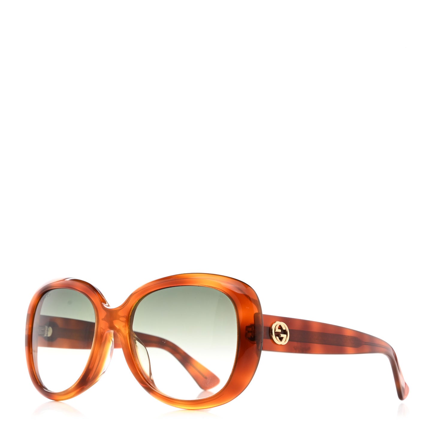 Round Sunglasses GG0140SA Avana Green