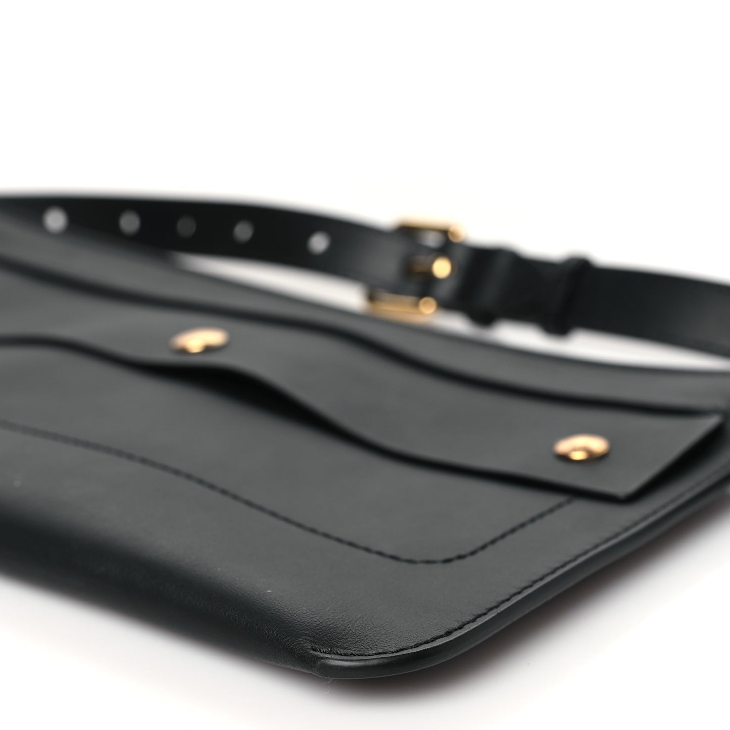 Calfksin Slim Belt Bag Black