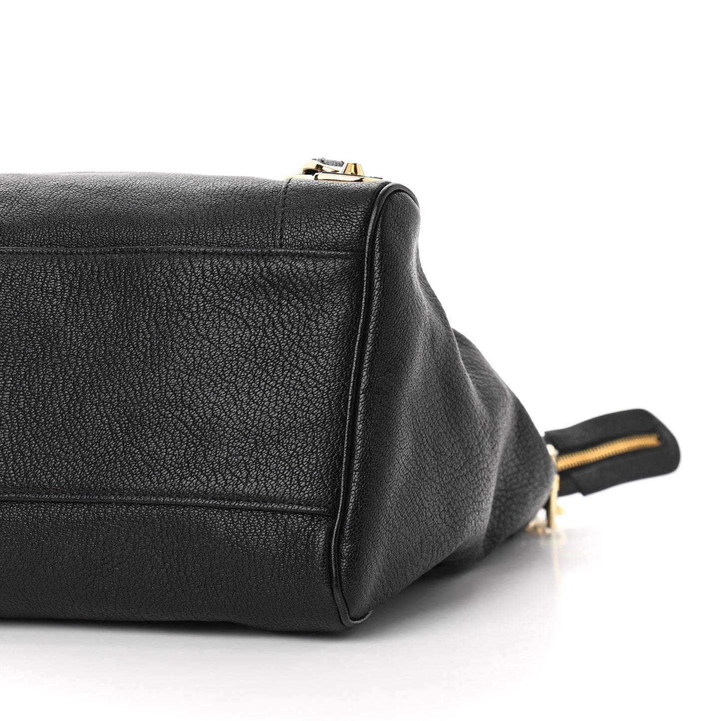 Chevre Gold Metallic Edge Hardware Velo Black