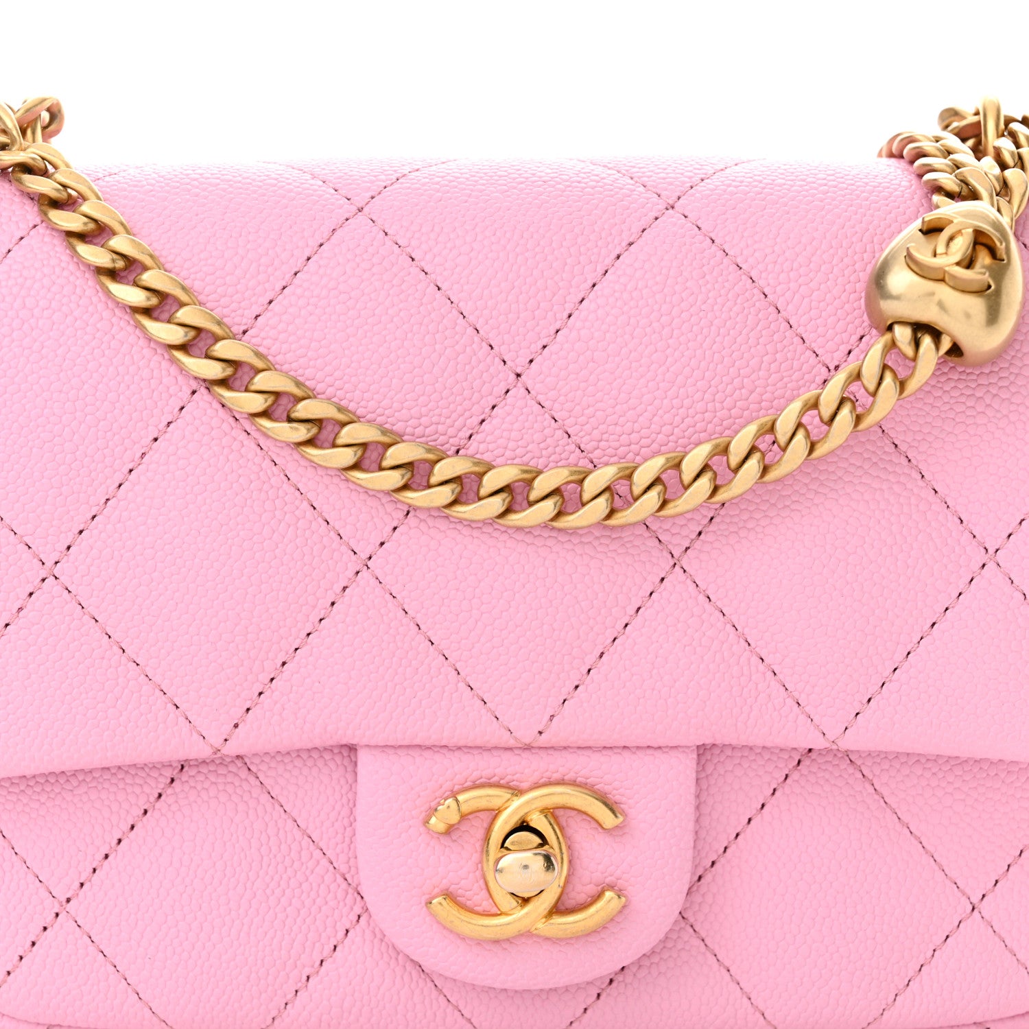 Chanel Caviar Quilted Mini Sweetheart Flap Lilac 8 of 11