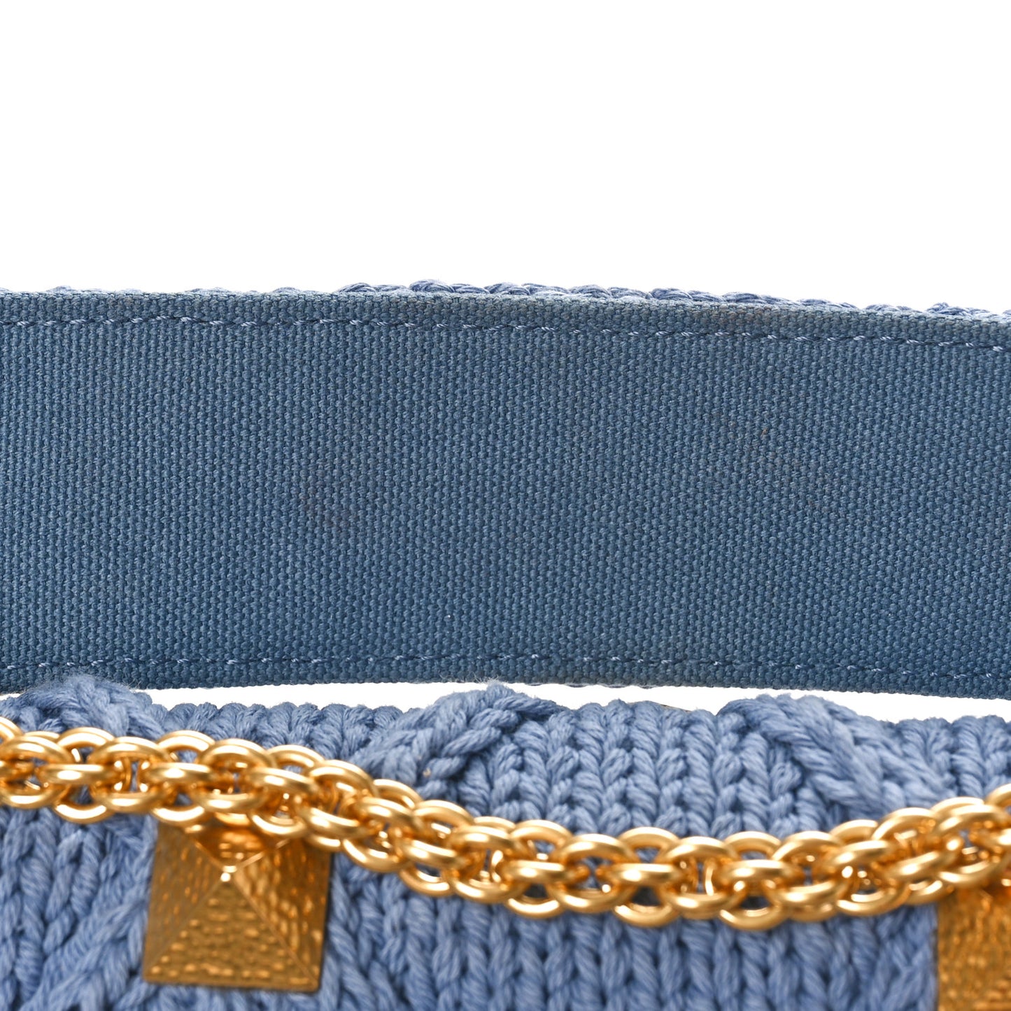 Knit Medium Roman Stud Shoulder Bag Niagara