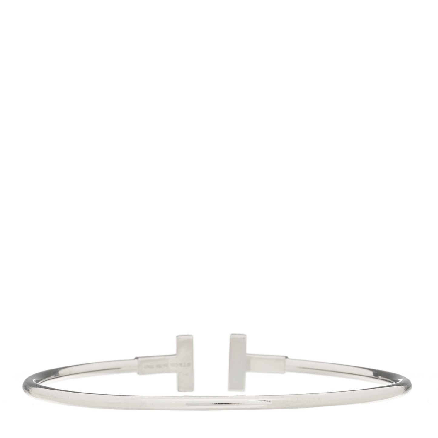 18K White Gold T Wire Bracelet