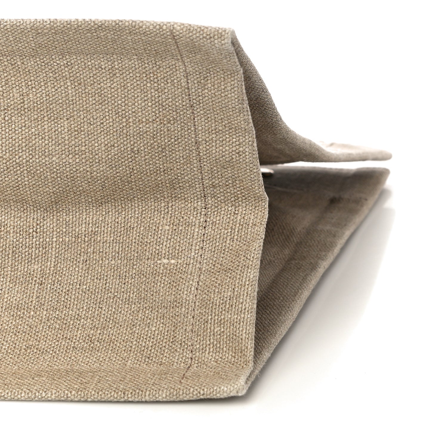 Linen Calfskin Small Rive Gauche Tote Beige Sea Salt