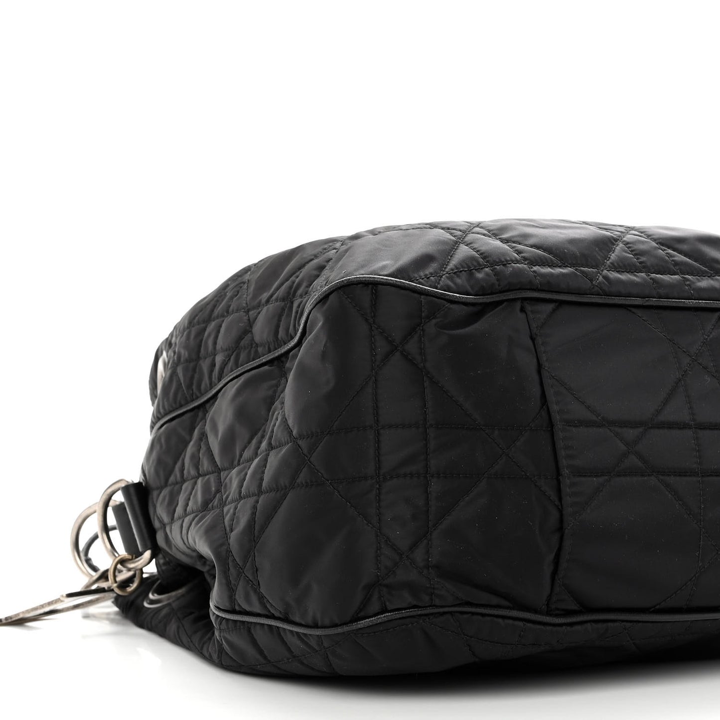 Nylon Cannage Drawstring Bag Black