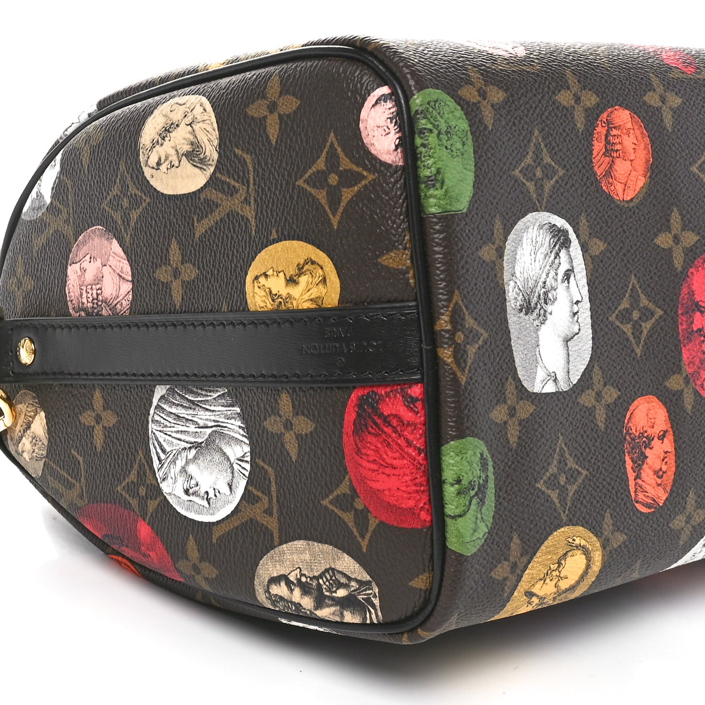 X FORNASETTI Monogram Cameo Speedy Bandouliere 25