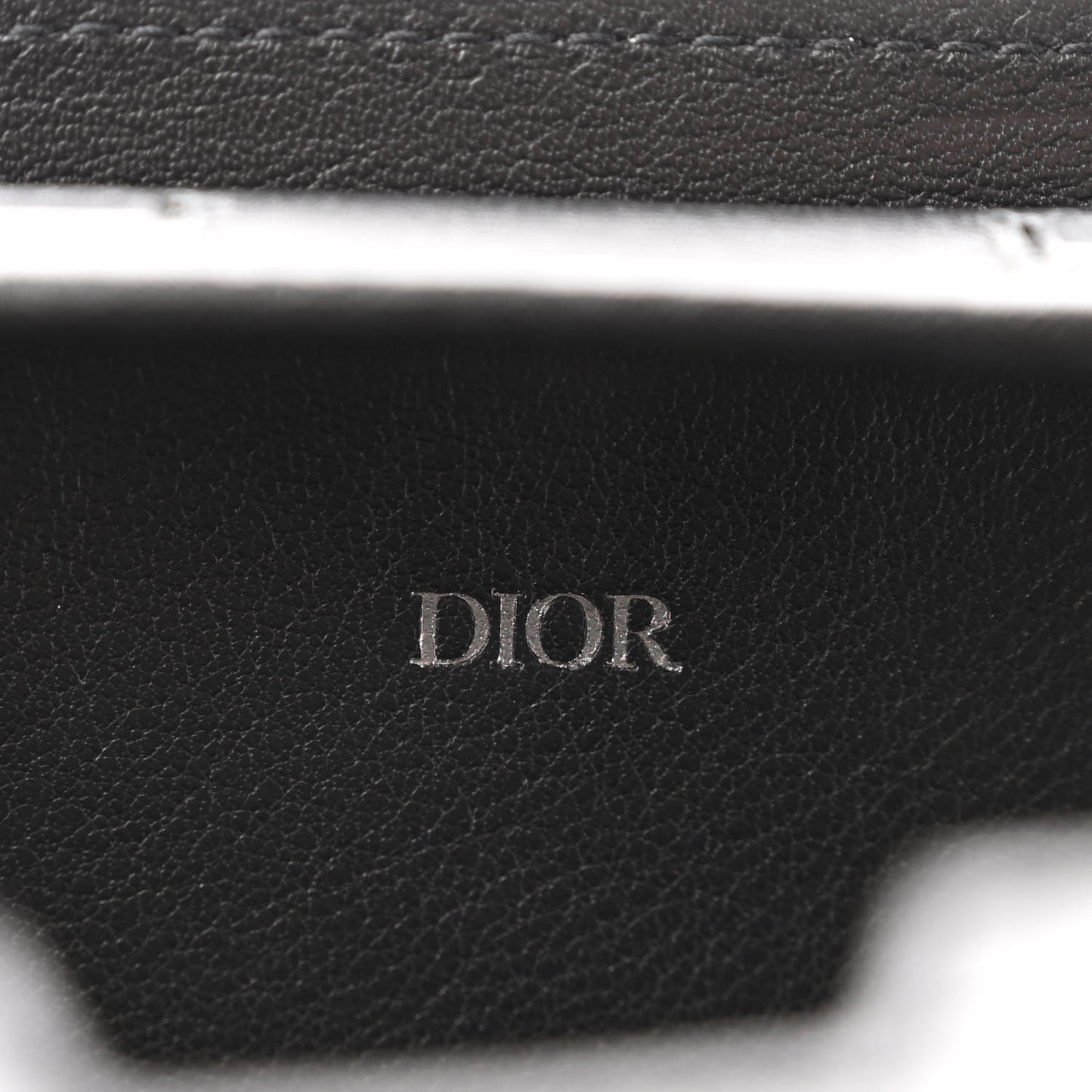 Lambskin Vertical Wallet On Strap Black