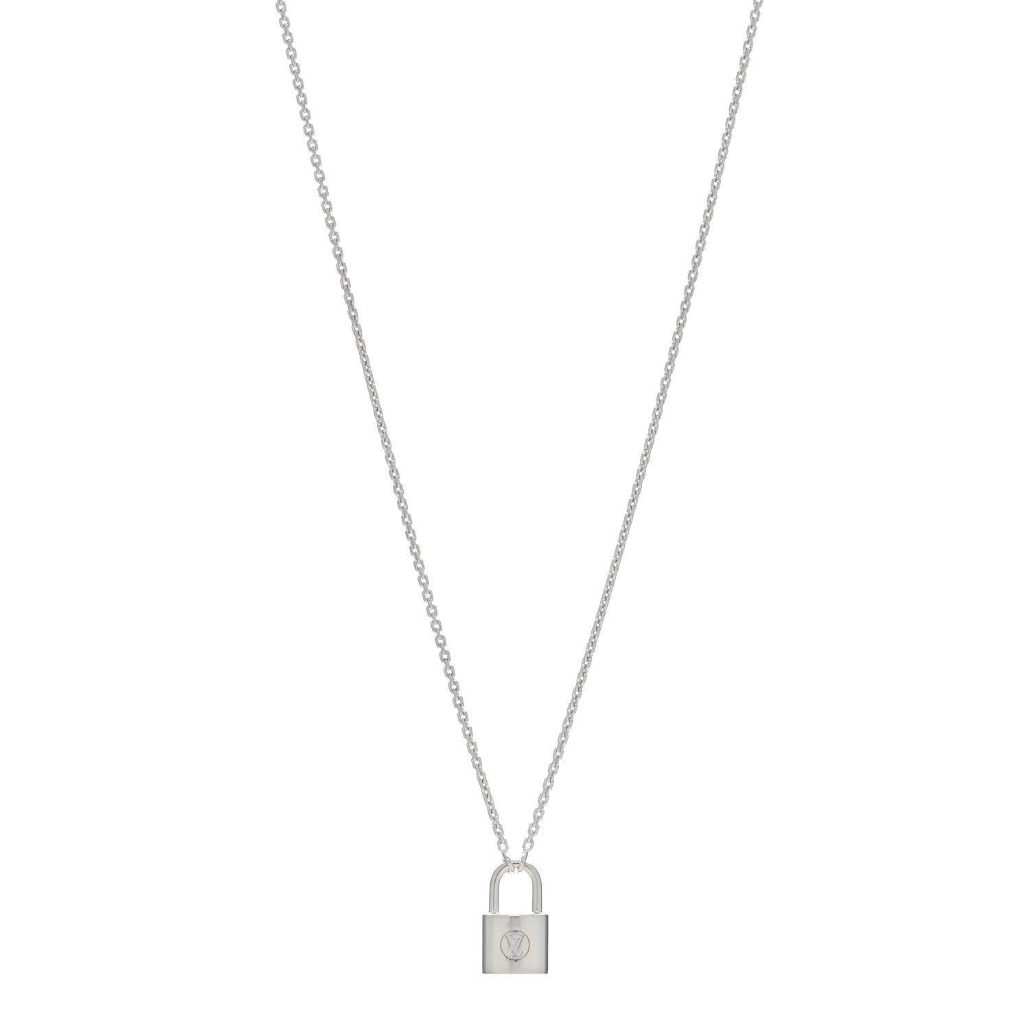 Louis Vuitton Sterling Silver Lockit Necklace 2 of 4