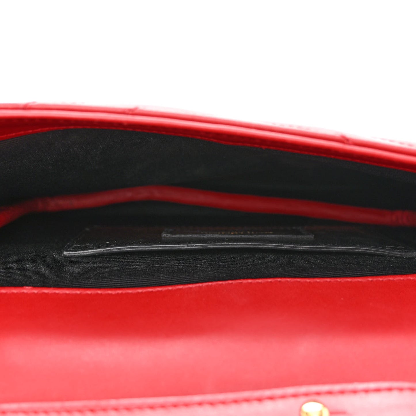 Calfskin Matelasse Chevron Medium Monogram Satchel Red