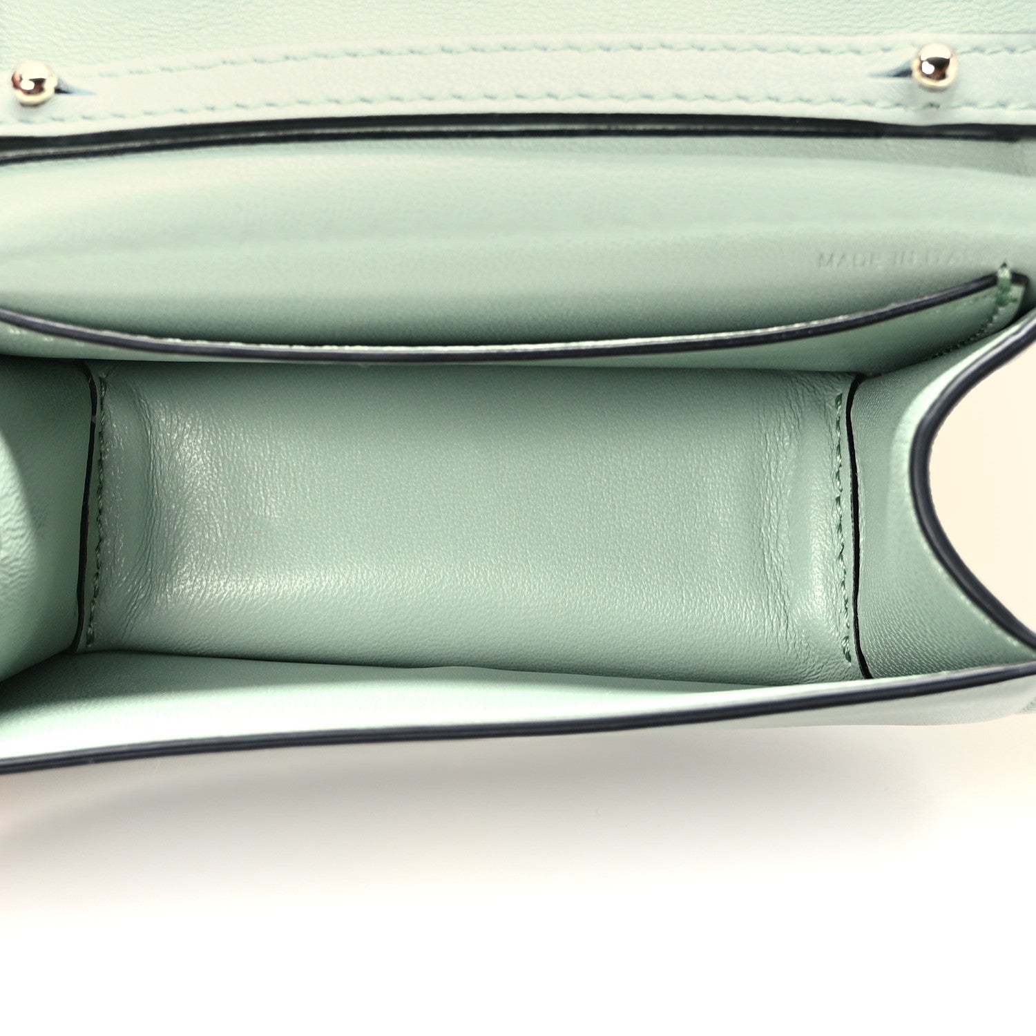 Valentino Garavani Calfskin Crystal Vlogo Micro Loco Shoulder Bag Morning Dew 5 of 9