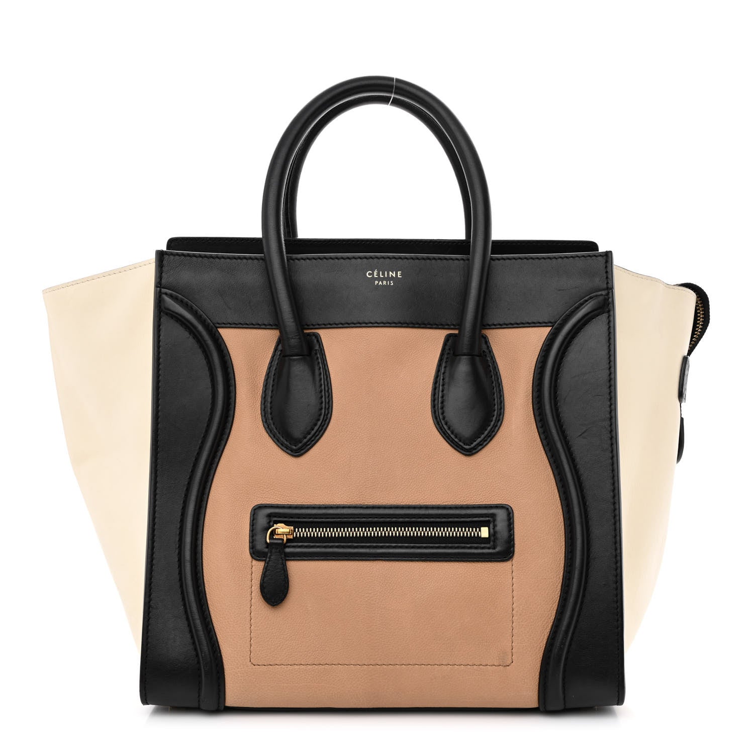 Celine Velluto Calfskin Mini Tri-Color Luggage Flesh 1 of 11
