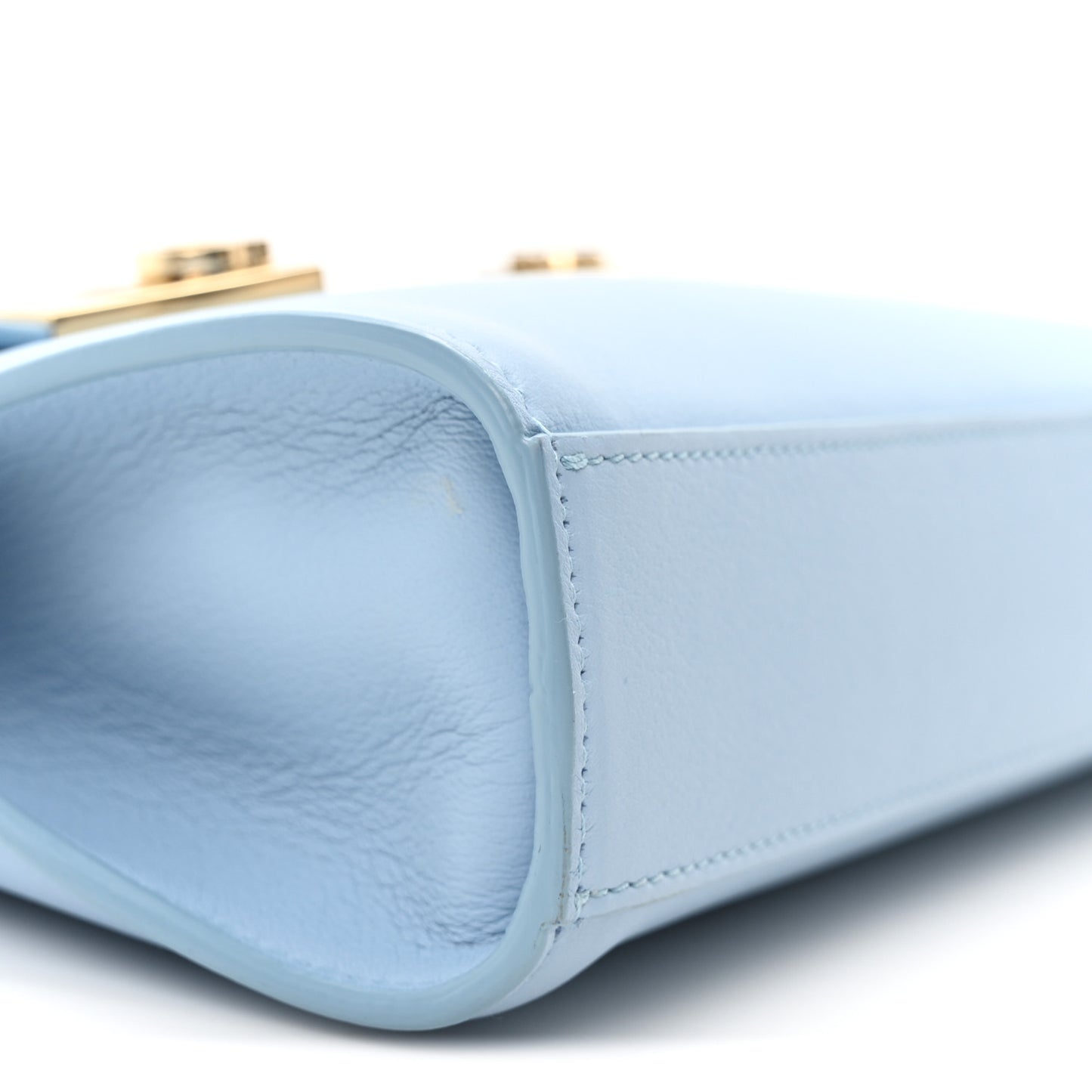 Calfskin Mini Hug Crossbody Bag Sky Blue