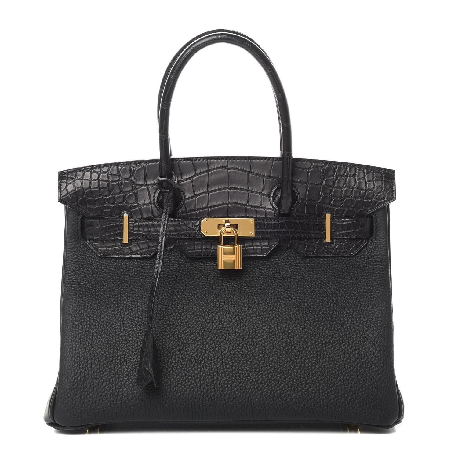 Hermes Togo Matte Alligator Birkin Touch 30 Black 1 of 37