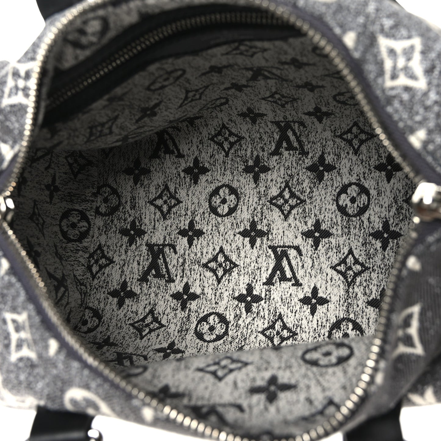 Denim Monogram Jacquard Speedy Bandouliere 25 Black