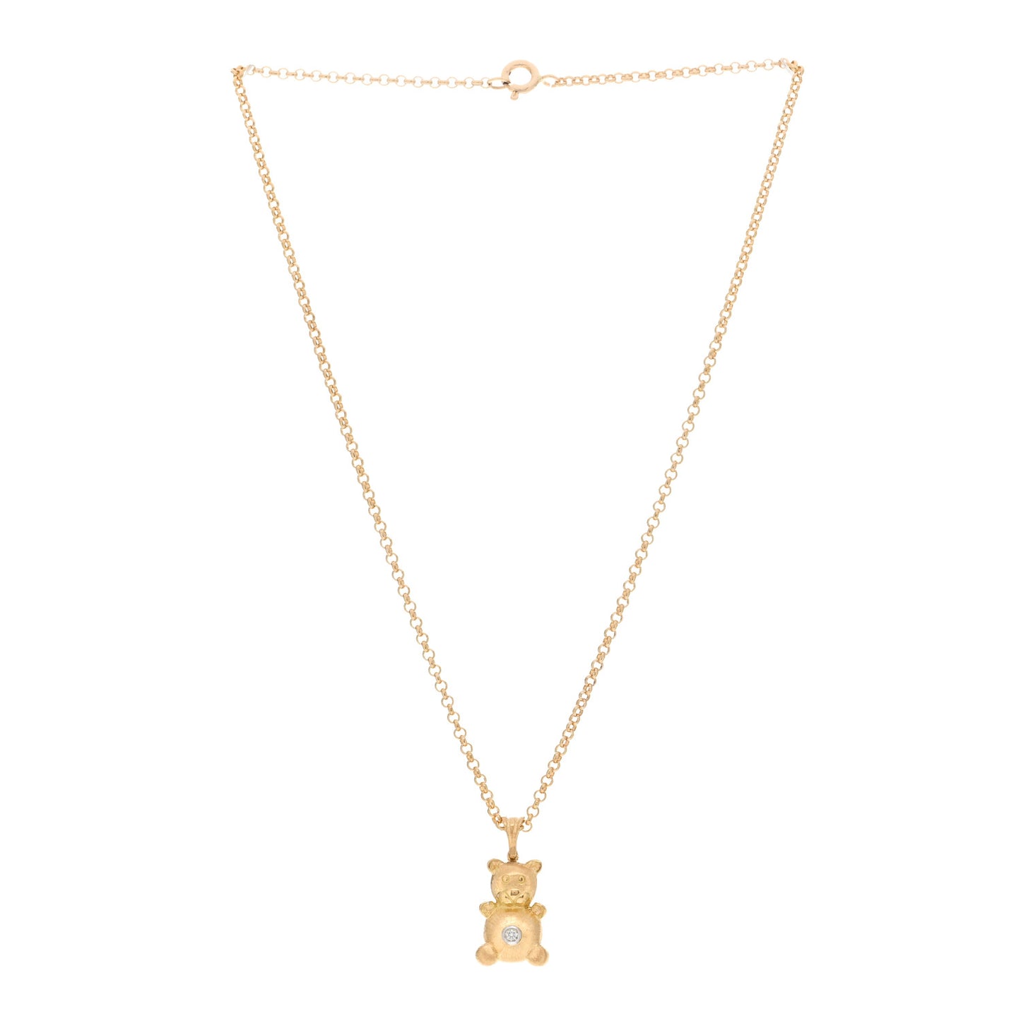 18K Yellow Gold Diamond Bubu Necklace