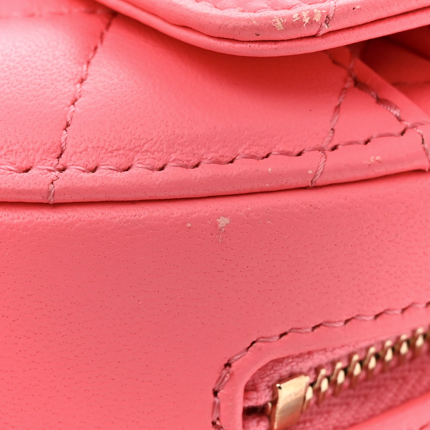 Chanel Lambskin Quilted CC In Love Heart Waist Belt Bag With Chain Pink 12 of 13
